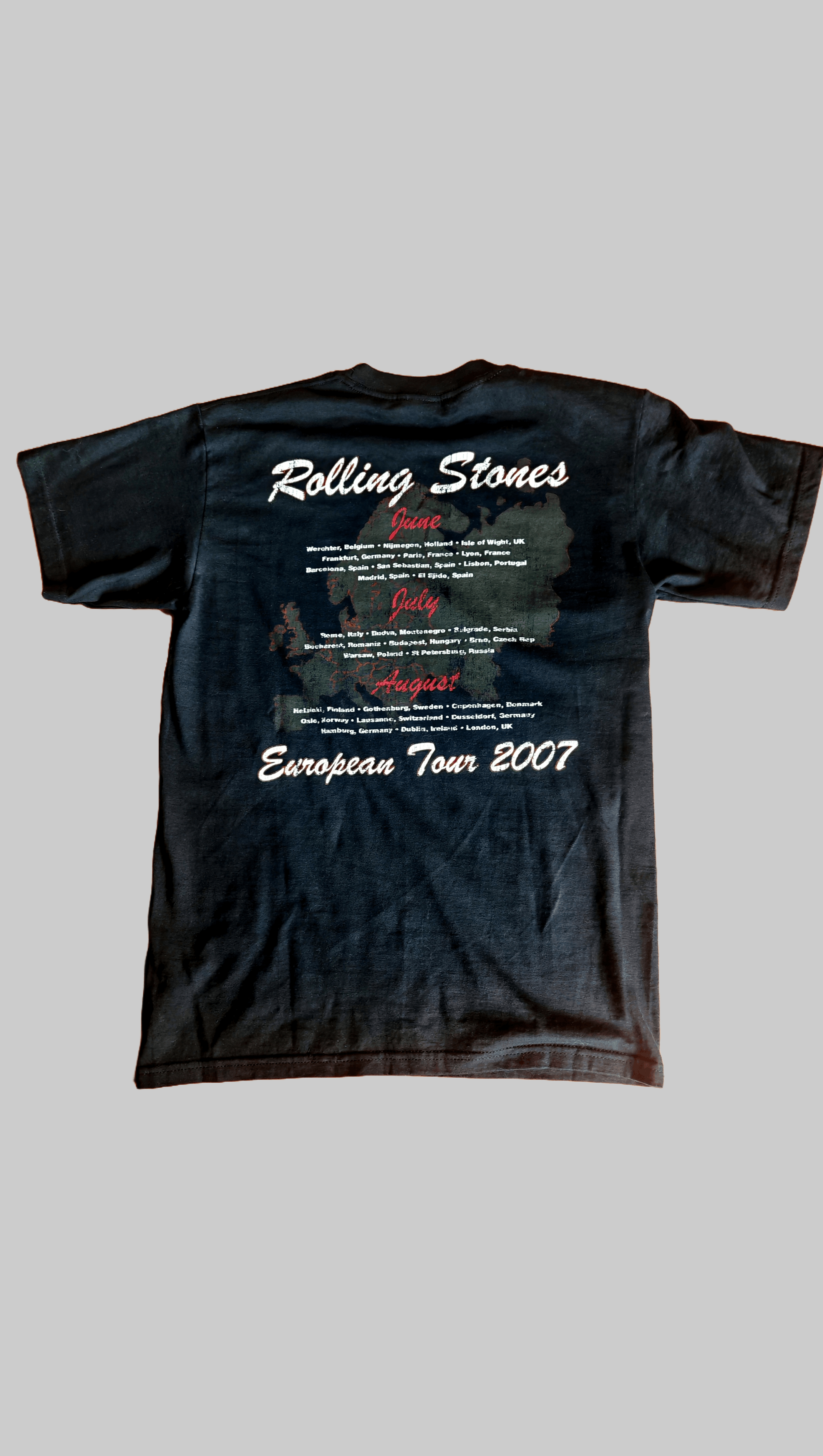Fruit Of The Loom Vintage ROLLING STONES European 2007 Tour Tongue Tee sz S Size US S / EU 44-46 / 1 - 5 Thumbnail