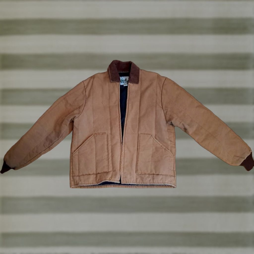 Vintage VINTAGE Highland Mills USA Canvas Field Jacket full zip XL Brown Mens Jacket Size US XL / EU 56 / 4 - 1 Thumbnail