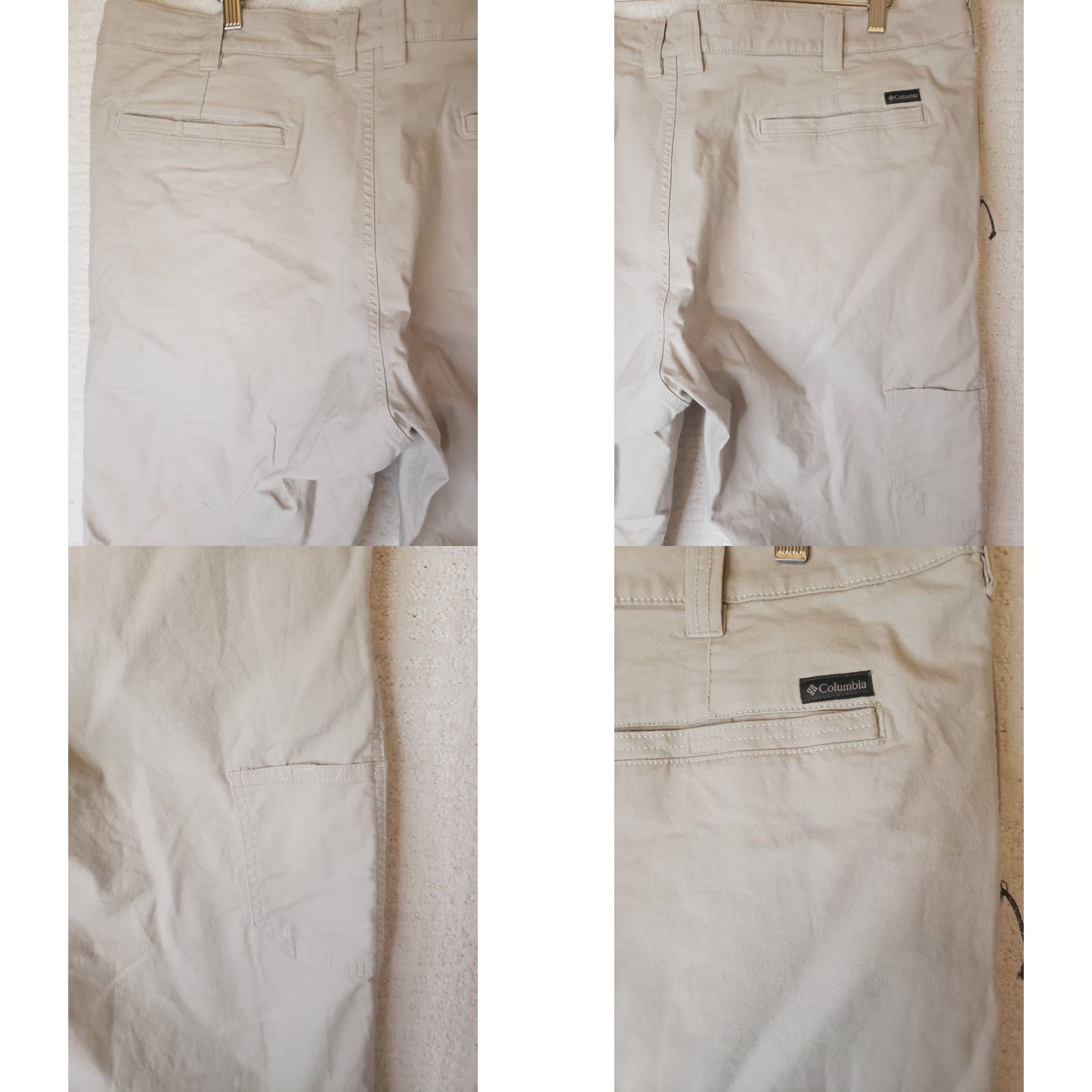 Vintage Columbia Pants Men 5-Pocket Canvas Khaki Beige Side Zip Pocket 42x30 Straight Leg Chino Casual Workwear Size US 42 / EU 58 - 8 Thumbnail