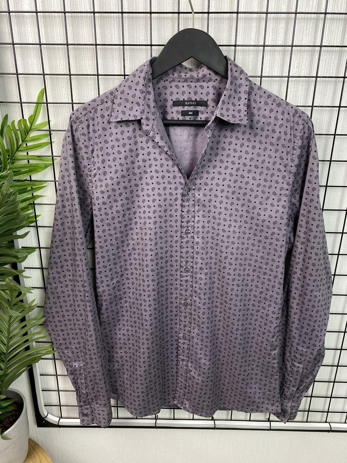image of Gucci Monogram Bandana Paisley Shirt Men M (Size Medium)