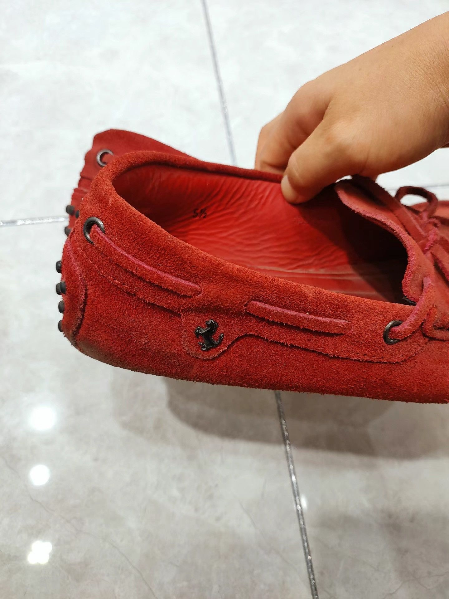 Tod's Tods x Ferrari Gommino Leather Loafers K29 Size US 5.5 / EU 38 - 7 Thumbnail