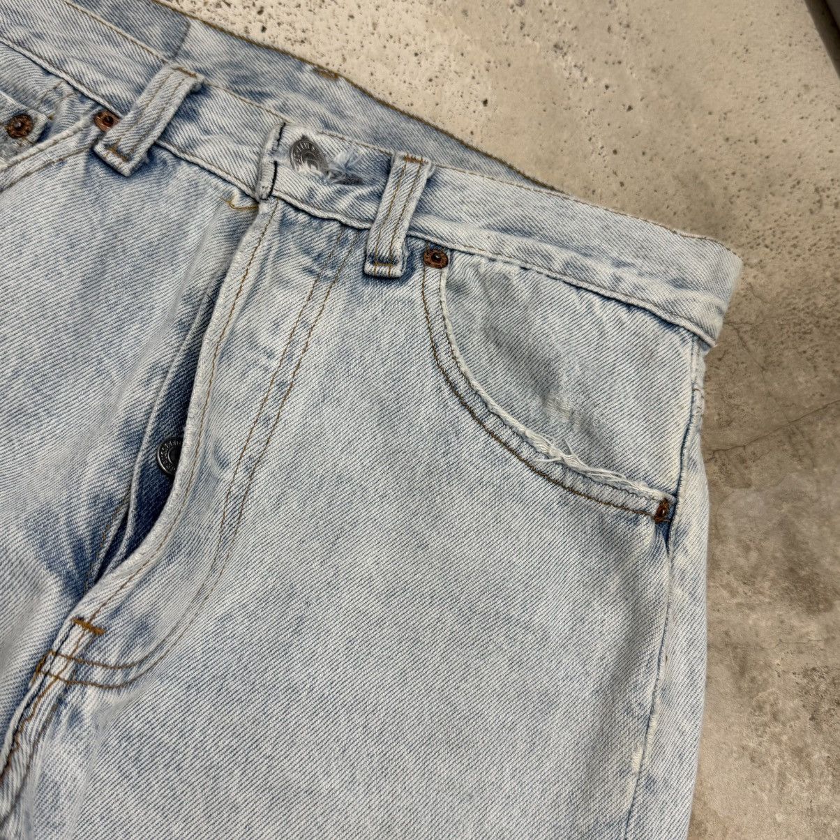 Levi's Vintage 90s Levis 501 Buttonfly Distressed Marks Denim Pants Size US 27 - 8 Thumbnail