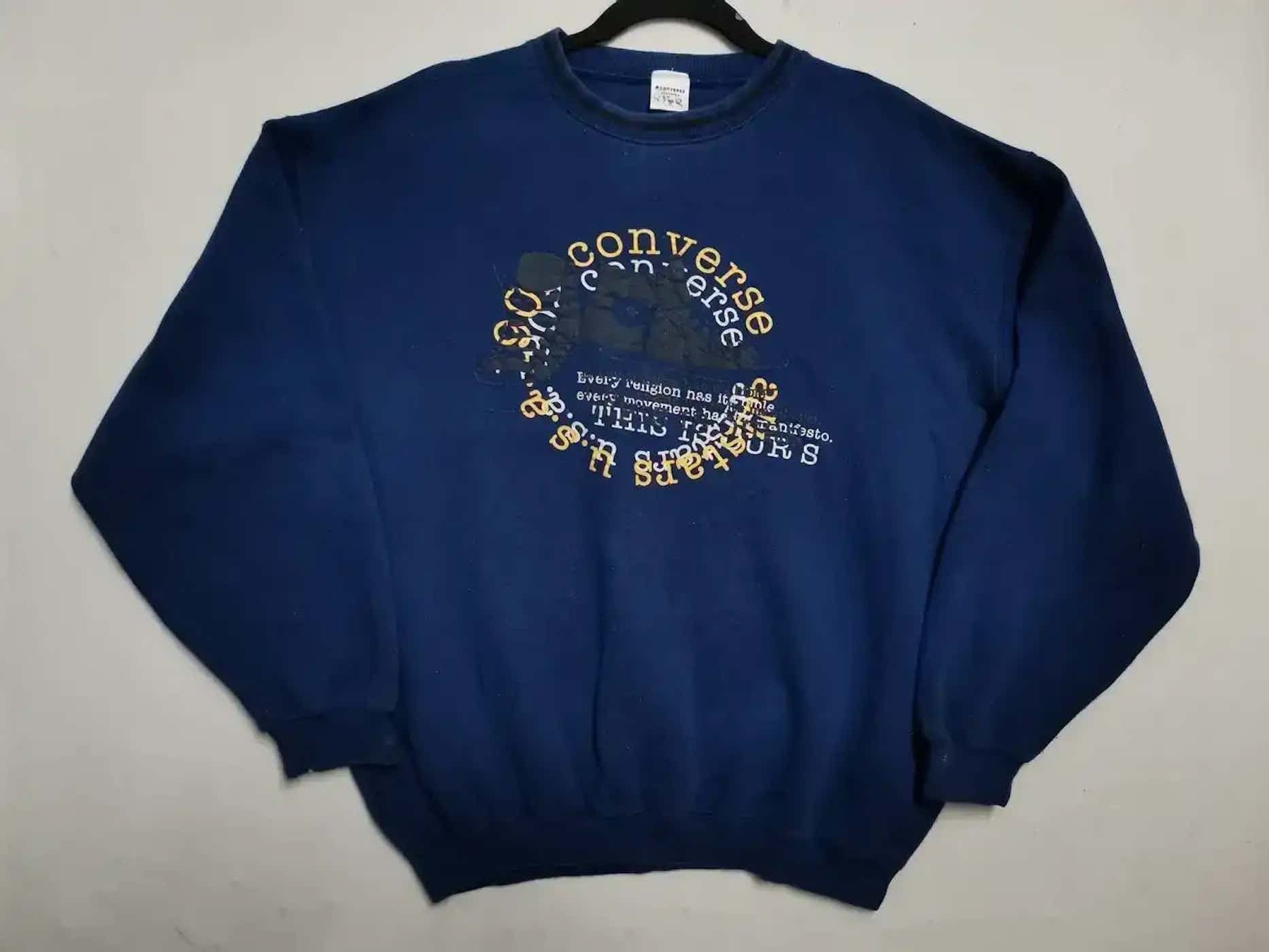 Converse Vintage Converse Big Logo Sweatshirt Size US L / EU 52-54 / 3 - 1 Thumbnail