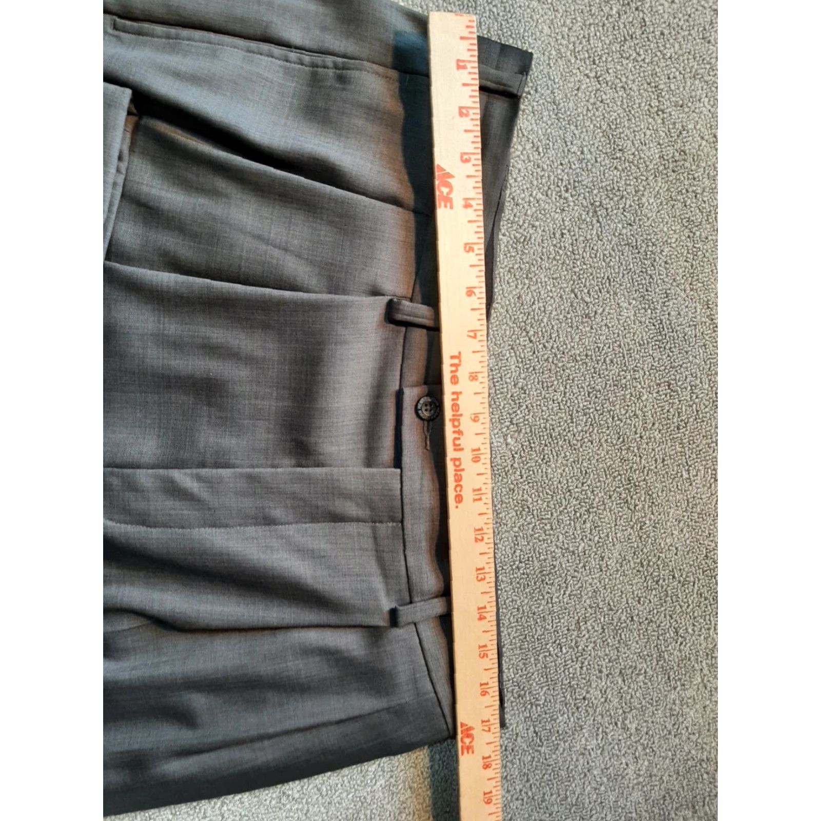 Vintage John Henry Mens Dress Pants 34 x 32 Polyester Gray Size US 34 / EU 50 - 3 Thumbnail