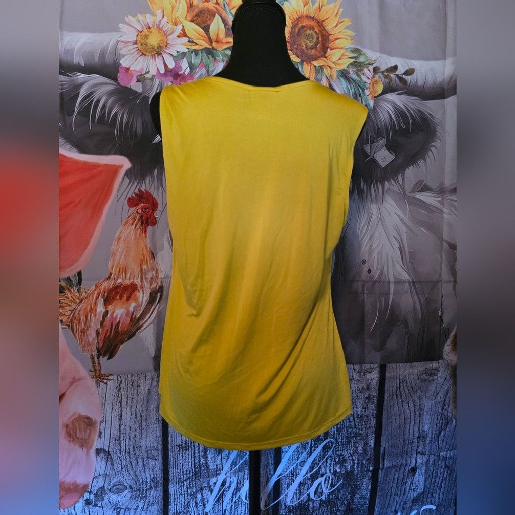 Worthington Y2k Original Vintage Worthington Sunny Yellow Blouse Size L / US 10 / IT 46 - 4 Thumbnail