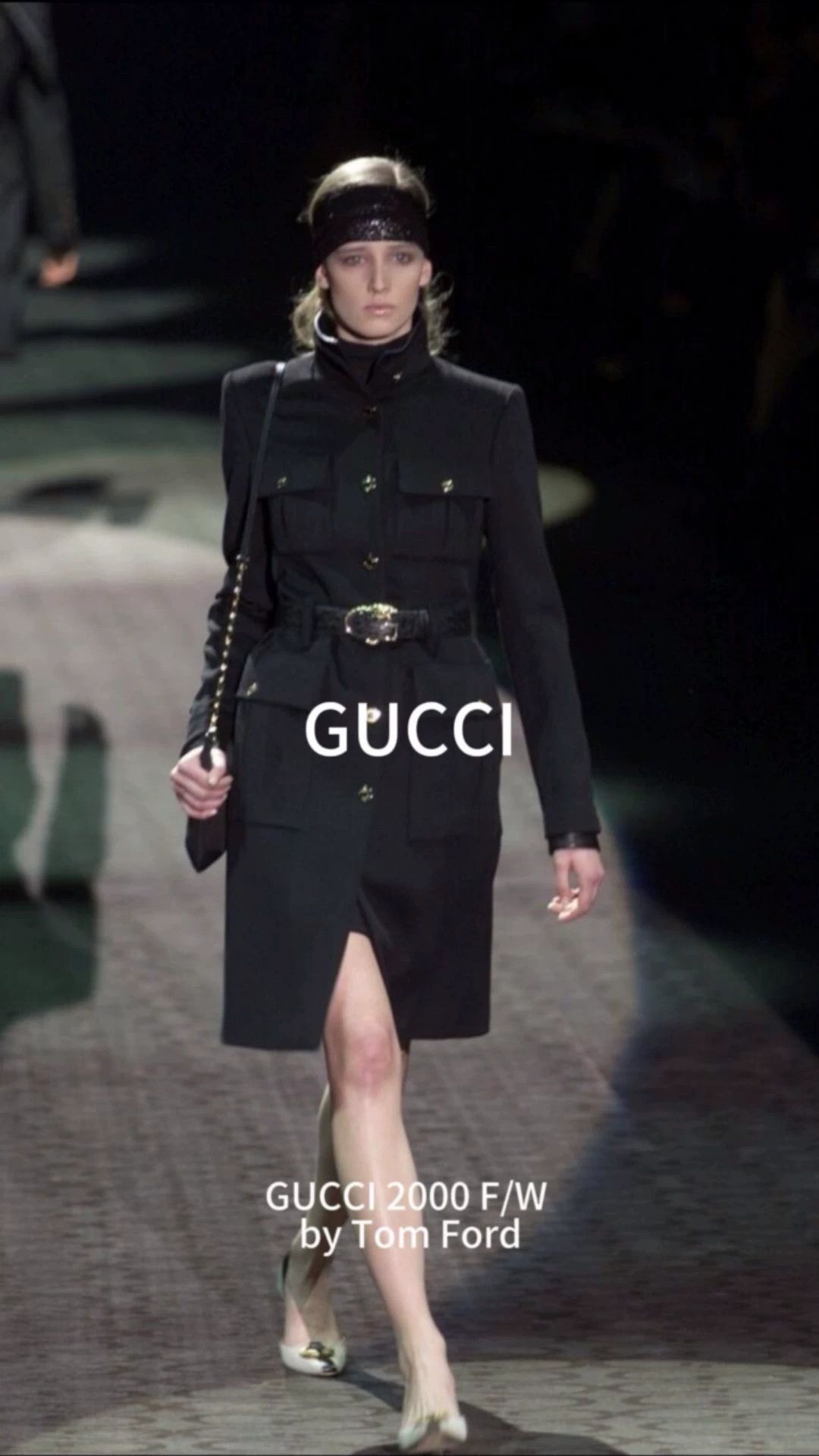 Gucci Gucci 2000FW Cashmere Lambskin Coat Black Gold Belt Size XS / US 0-2 / IT 36-38 - 1 Thumbnail