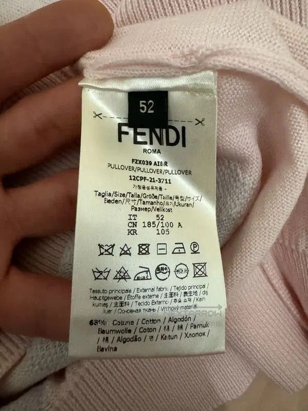 Fendi Fendi Color Block Logo Knit Sweater for Men . Size US XL / EU 56 / 4 - 5 Thumbnail