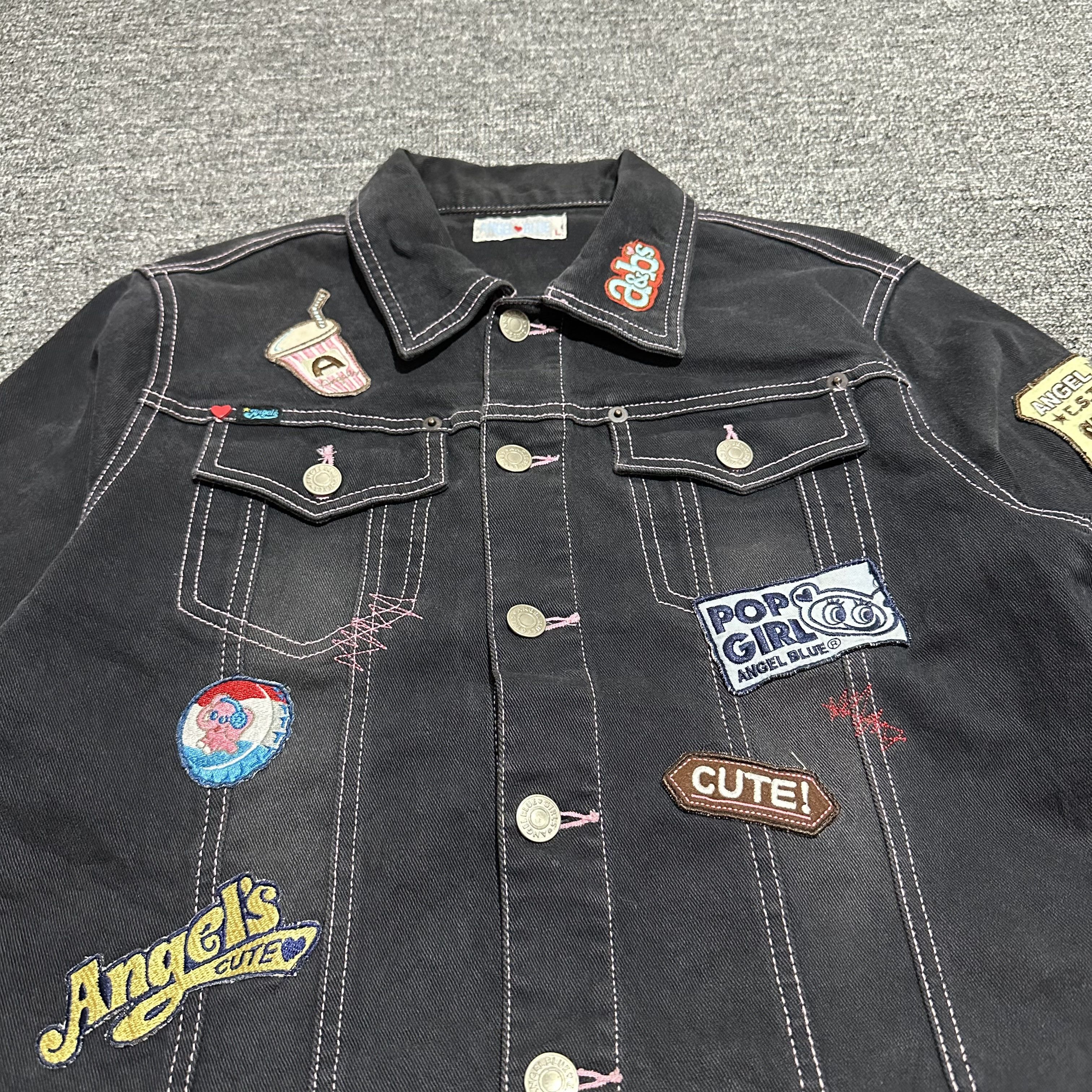 Angel Blue Angel Blue Patch Denim Jacket Size L / US 10 / IT 46 - 2 Thumbnail