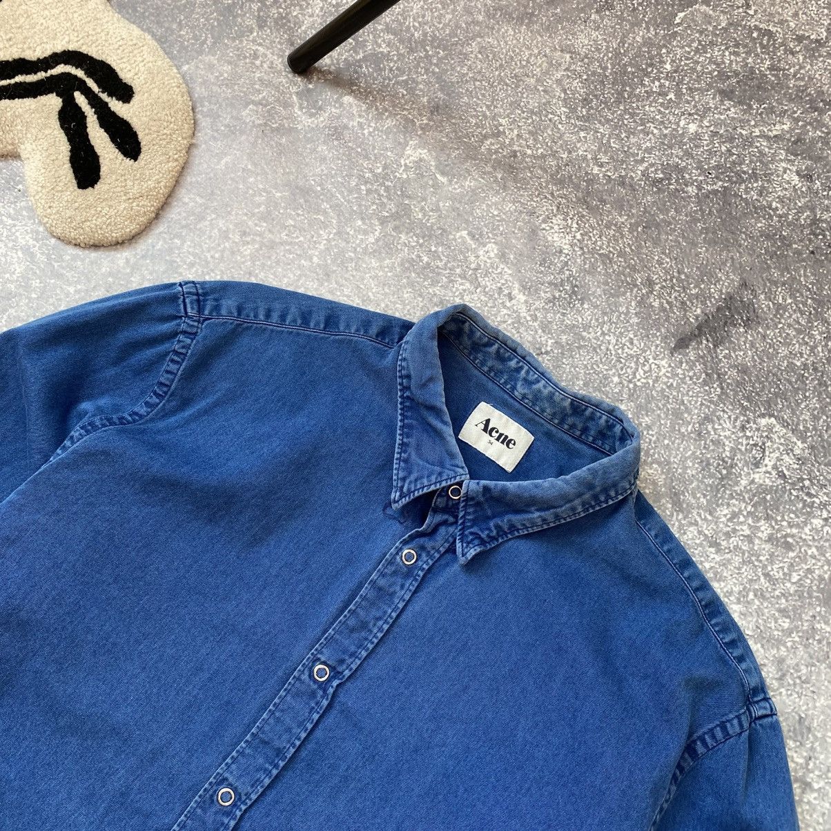 Acne Studios Luxury Acne Studios Small logo basic denim button up shirt Size US M / EU 48-50 / 2 - 3 Thumbnail
