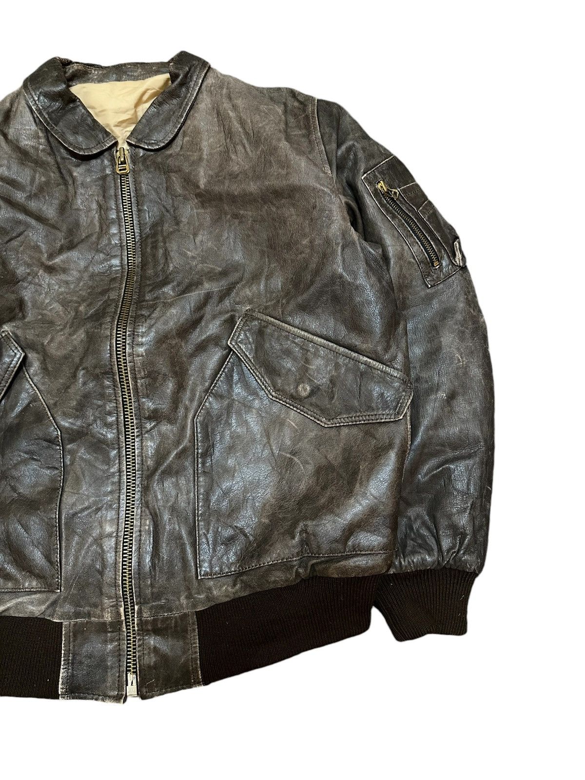 Vintage Vintage Leather Jacket Bomber | Grailed