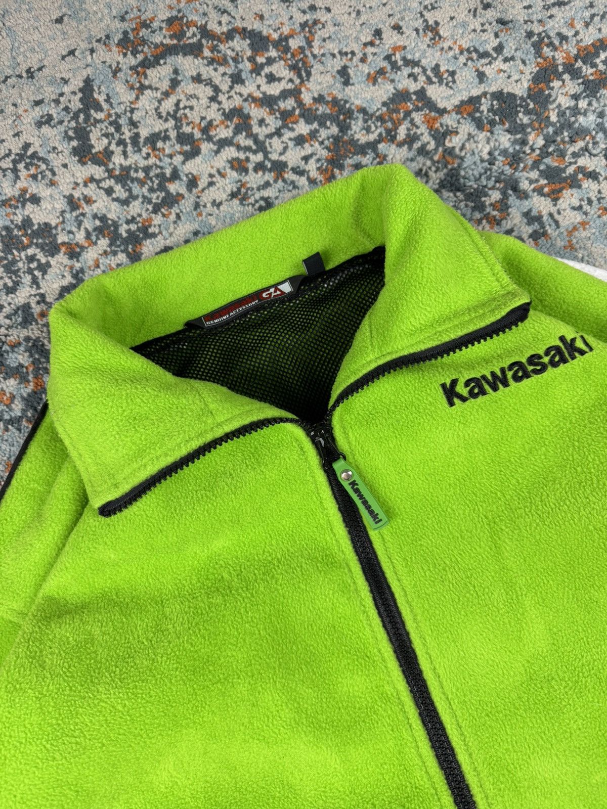 Vintage Vintage 90s Kawasaki racing style sherpa fleece jacket Size L / US 10 / IT 46 - 6 Thumbnail