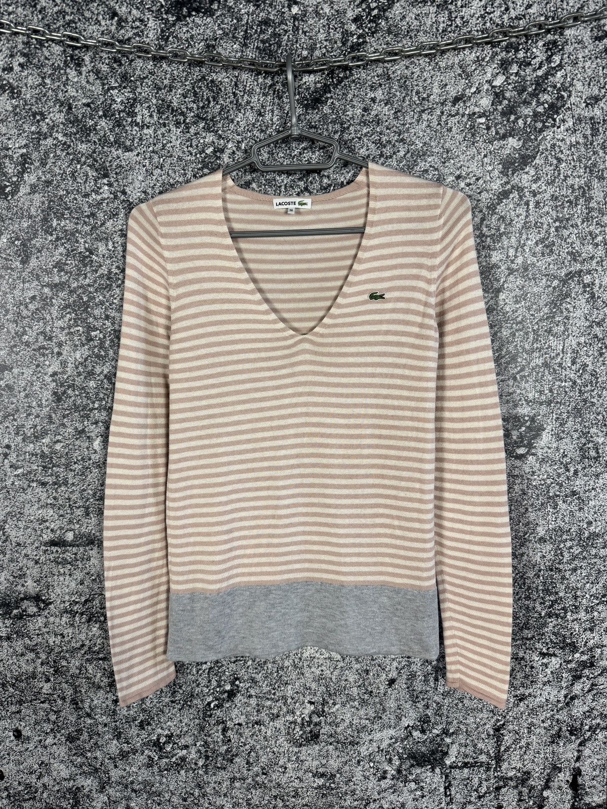 Lacoste Women’s Lacoste Long Sleeve Blouse Striped Pullover Size 36 Size XS / US 0-2 / IT 36-38 - 1 Thumbnail