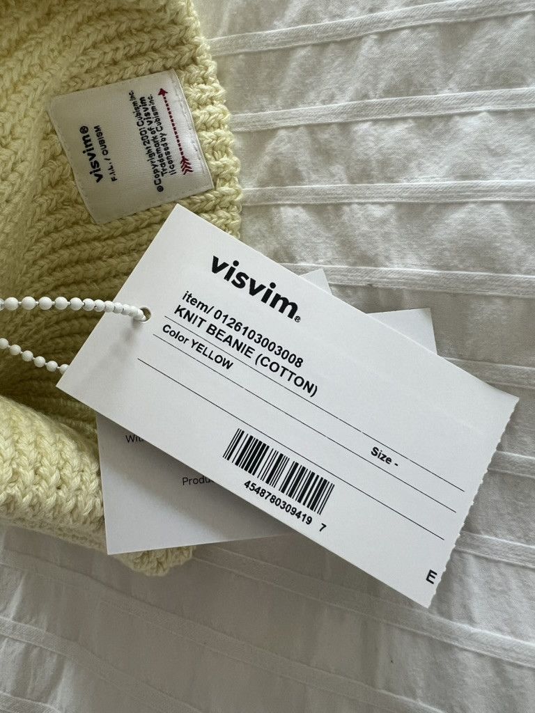 Visvim KNIT BEANIE COTTON yellow Size ONE SIZE - 4 Thumbnail