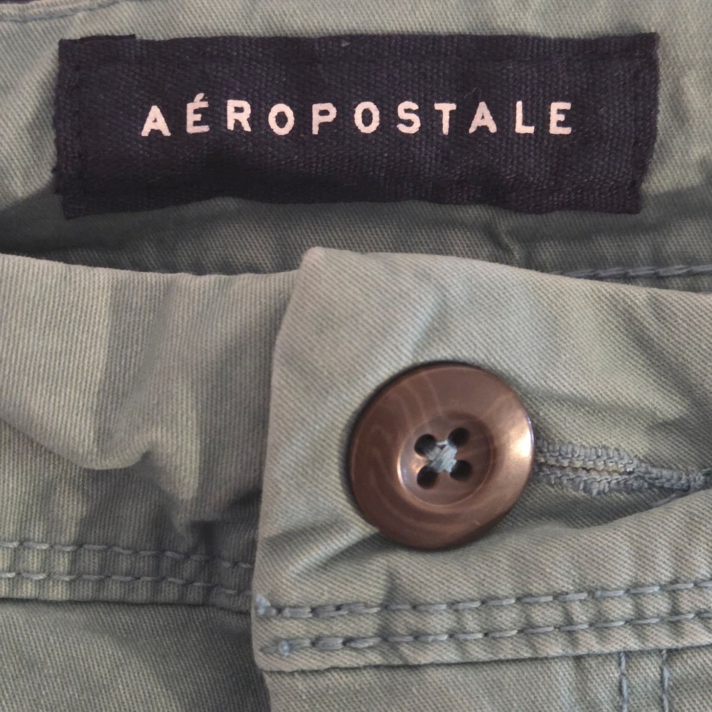 Abercrombie & Fitch Aéropostale Sky Blue Chino Pineapple Shorts - Size 27 Size US 27 - 3 Thumbnail