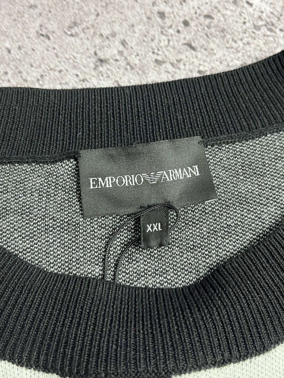 Emporio Armani SS2020 Emporio Armani Jacquard R-EAcreate Logo Sweater Black Size US XXL / EU 58 / 5 - 9 Thumbnail