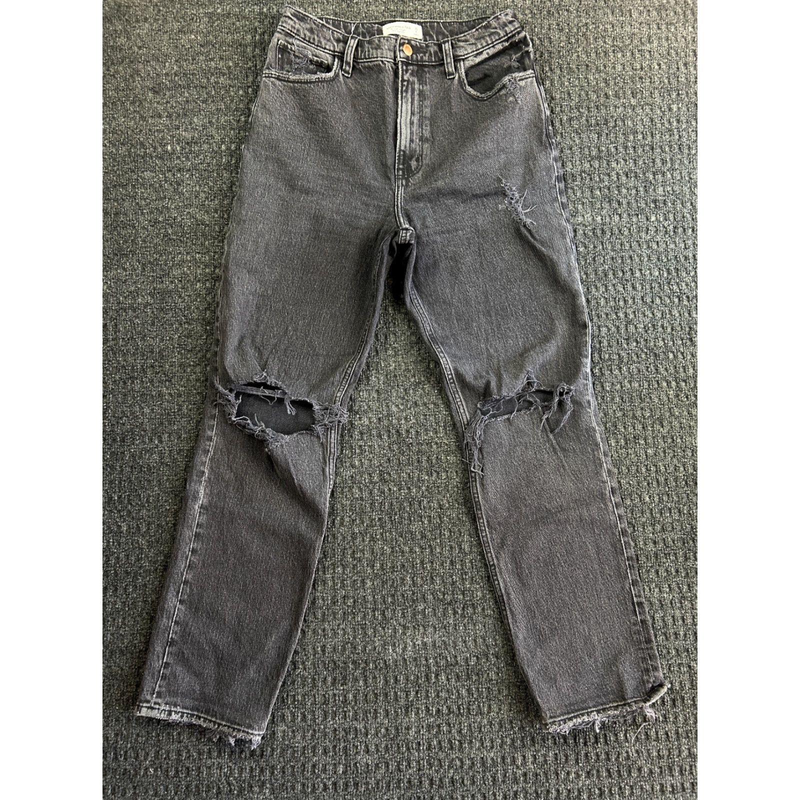 Abercrombie & Fitch Abercrombie & Fitch Jeans Ankle Straight 28 6 R Black Womens Regular 28 5-Pocket Denim Modern Comfort 90s Beach Bohemian City Preppy Style Size 28" / US 6 / IT 42 - 2 Thumbnail