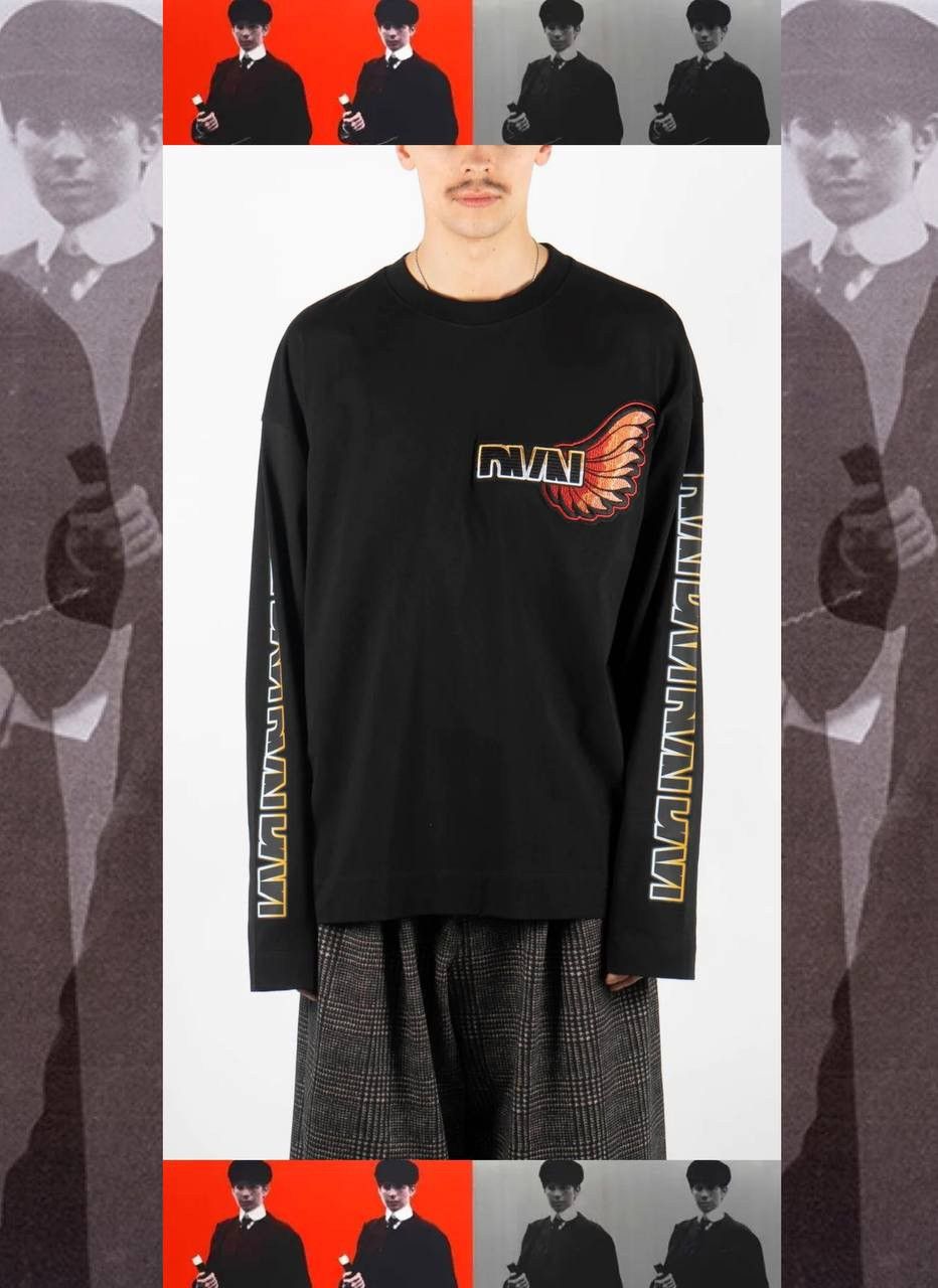 Dries Van Noten Black Embroidered Long Sleeve T-shirt Size US S / EU 44-46 / 1 - 1 Thumbnail