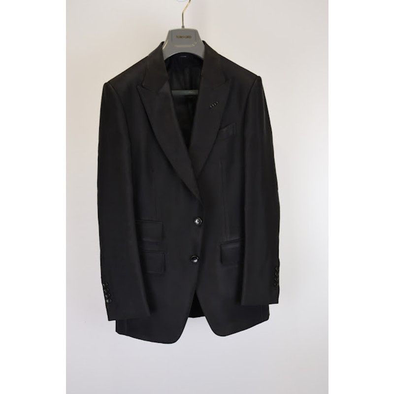 Tom Ford o1rshd1 Giacca Jacket Shiny Blazer in Black Size US S / EU 44-46 / 1 - 8 Thumbnail