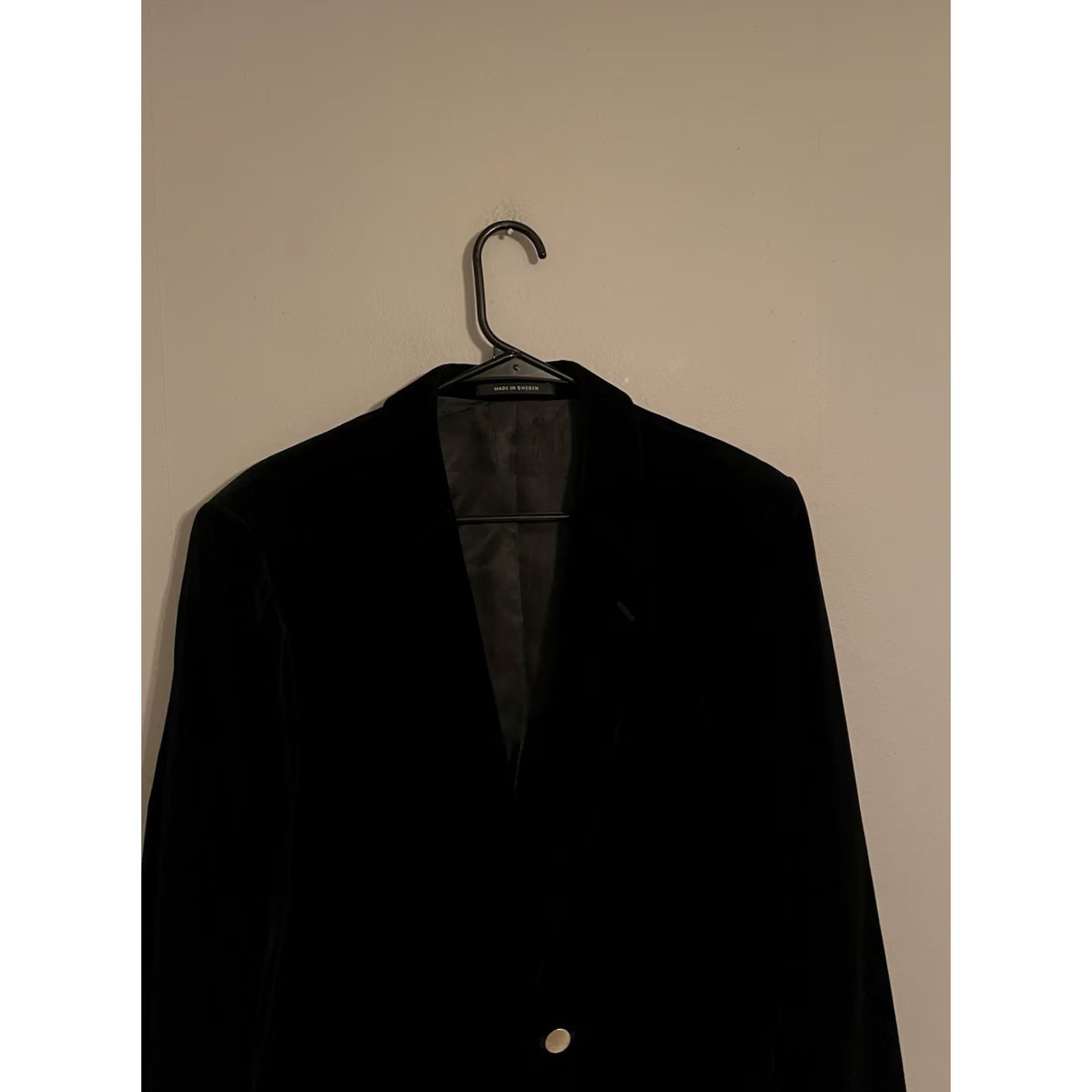 Tiger of Sweden Tiger of Sweden Black Velvet Cotton Velour Blazer Jacket Coat Men's 40R Size 40R - 2 Thumbnail