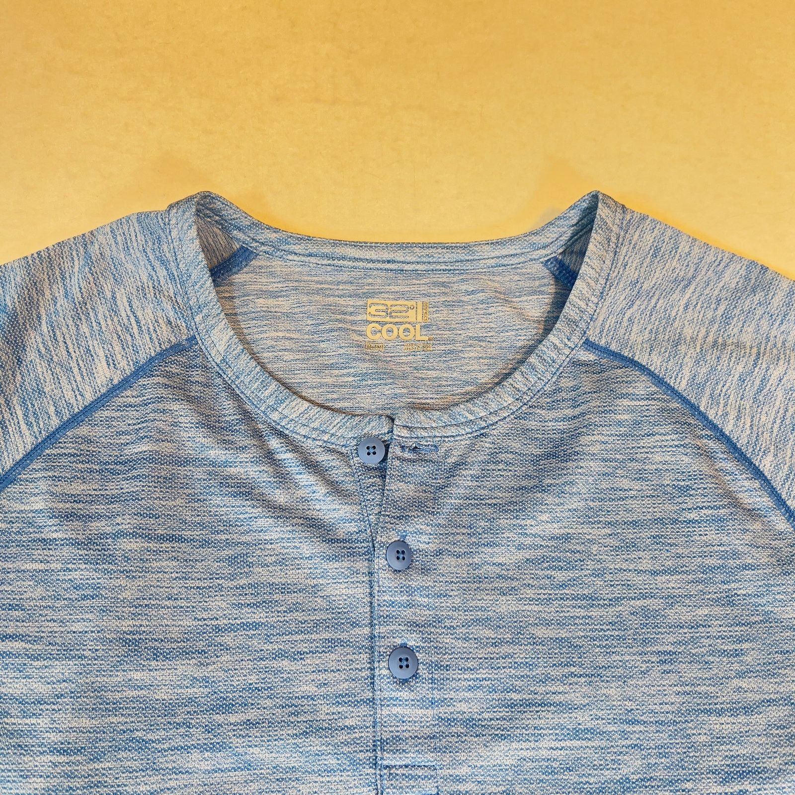 Other 32 Degrees Cool Henley T-Shirt Woman's XL Heathered Blue Size XL / US 12-14 / IT 48-50 - 3 Thumbnail