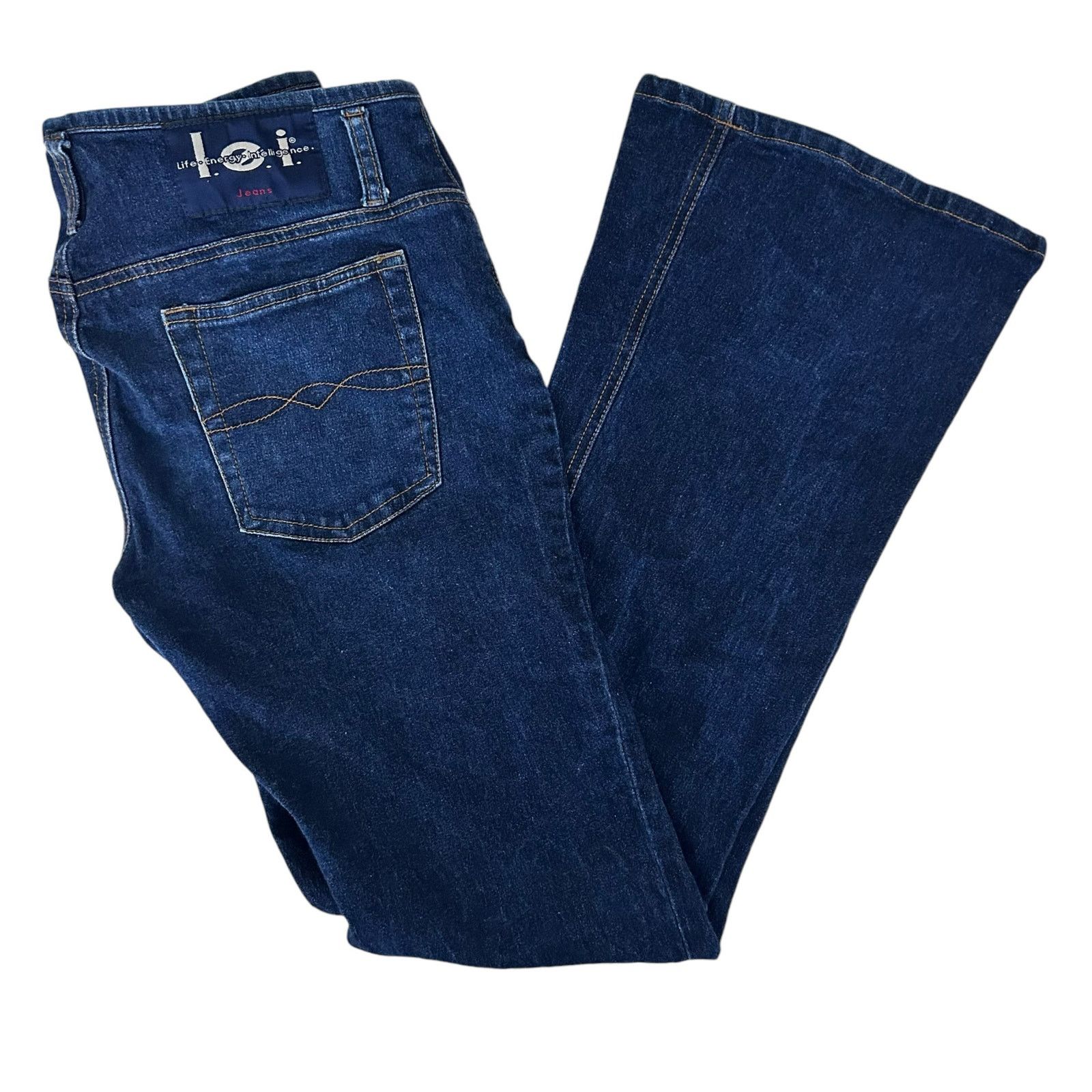 L.E.I. Vintage Y2K LEI Low Rise Flare Jeans Sz 7 Size 28" / US 6 / IT 42 - 7 Thumbnail