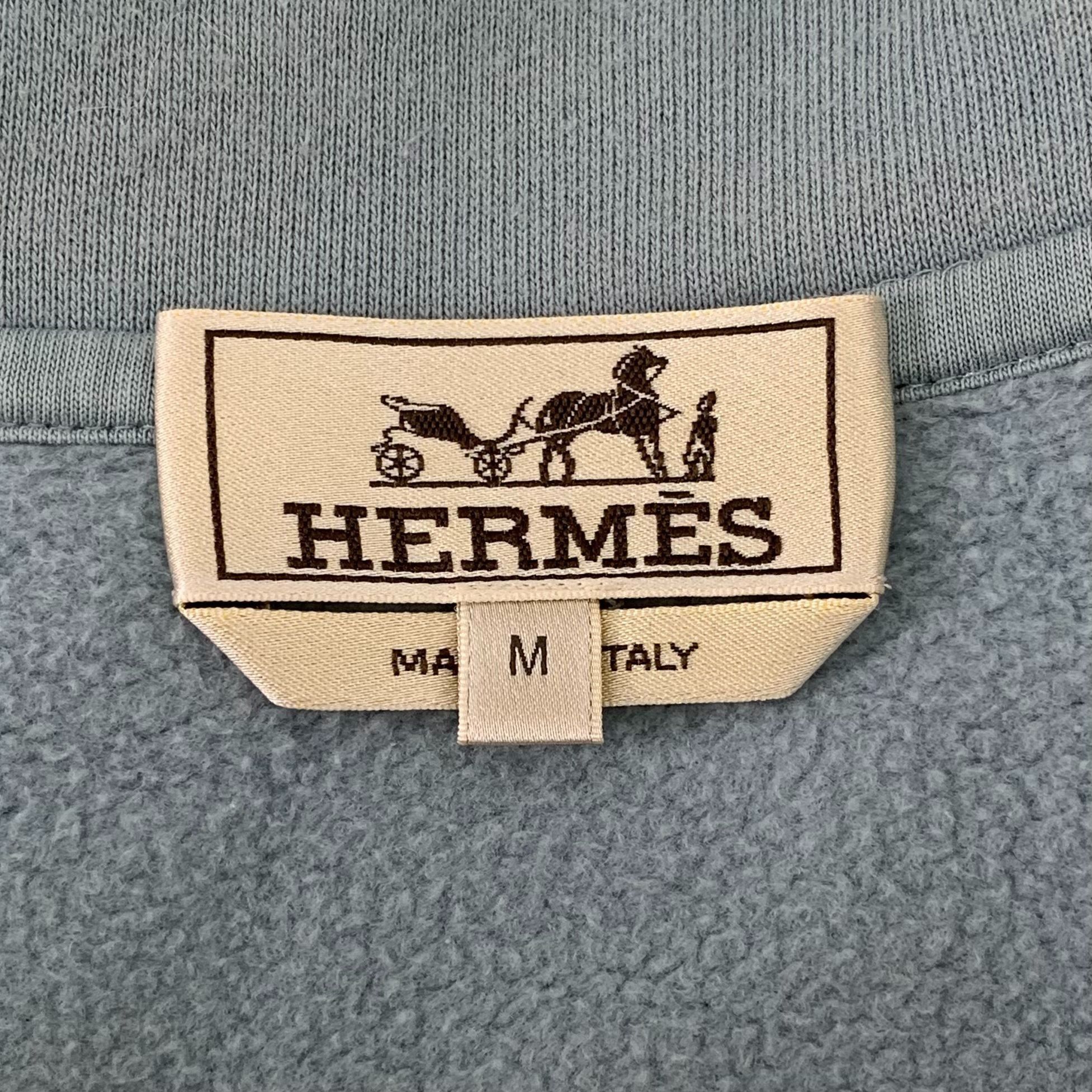 Hermes Hermès Hooded Sweatshirt With Front Pocket & Zip Closure Size US M / EU 48-50 / 2 - 5 Thumbnail