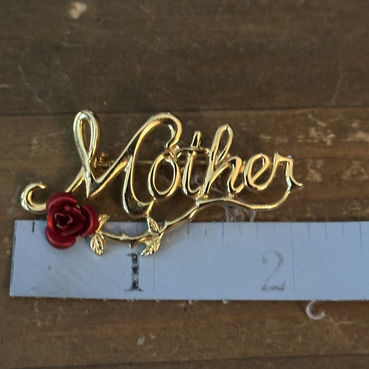 Vintage Vintage gold tone Mother brooch Size ONE SIZE - 2 Thumbnail