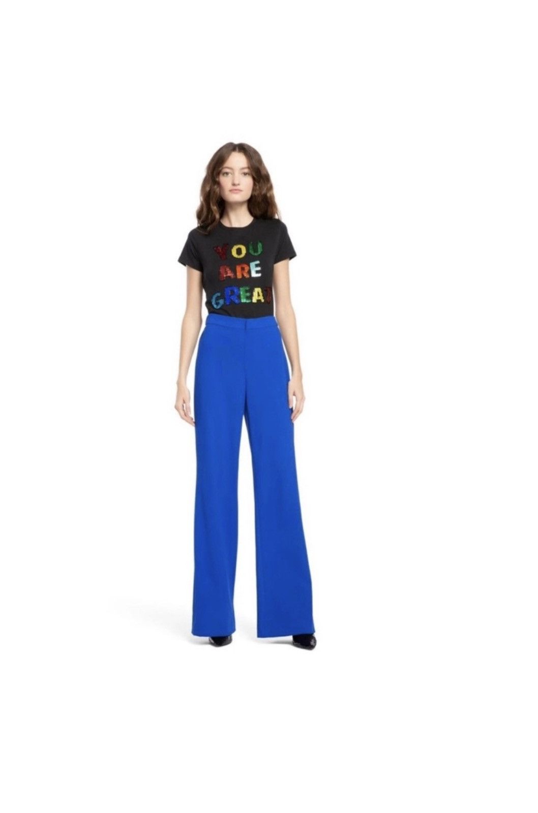 Alice + Olivia Alice + Olivia Vibrant Blue Wide-Leg Pants Size 25" / US 0 / IT 36 - 3 Thumbnail
