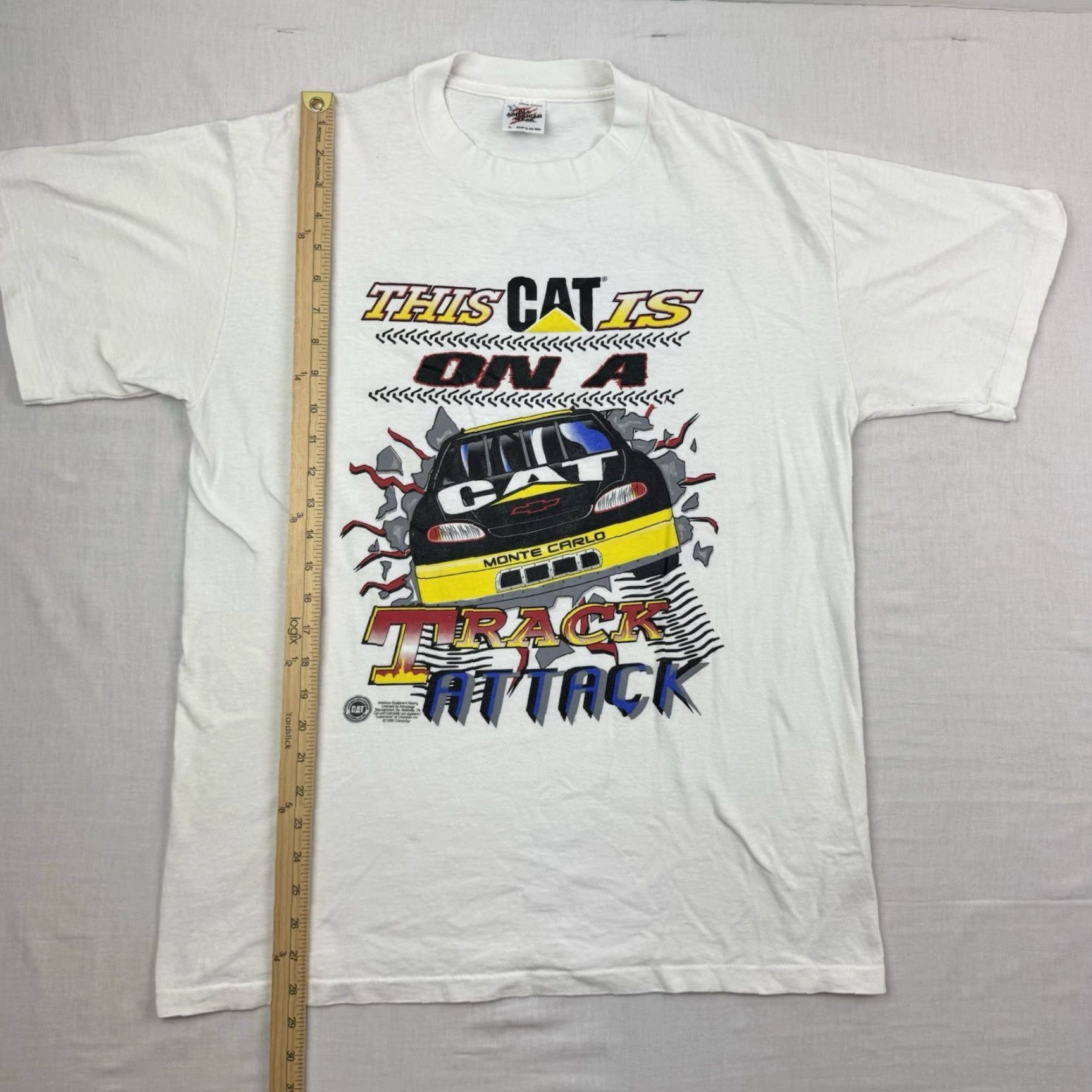 Vintage VINTAGE All American Wear NASCAR T-Shirt Men Large White 90s Racing Cars USA Size US L / EU 52-54 / 3 - 7 Thumbnail