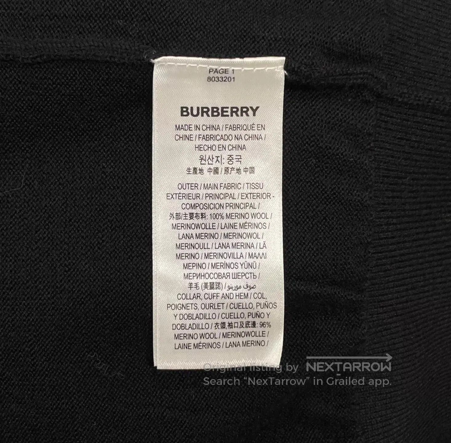 Burberry Black Long-Sleeve Crew Neck Sweatshirt. Size US S / EU 44-46 / 1 - 6 Thumbnail