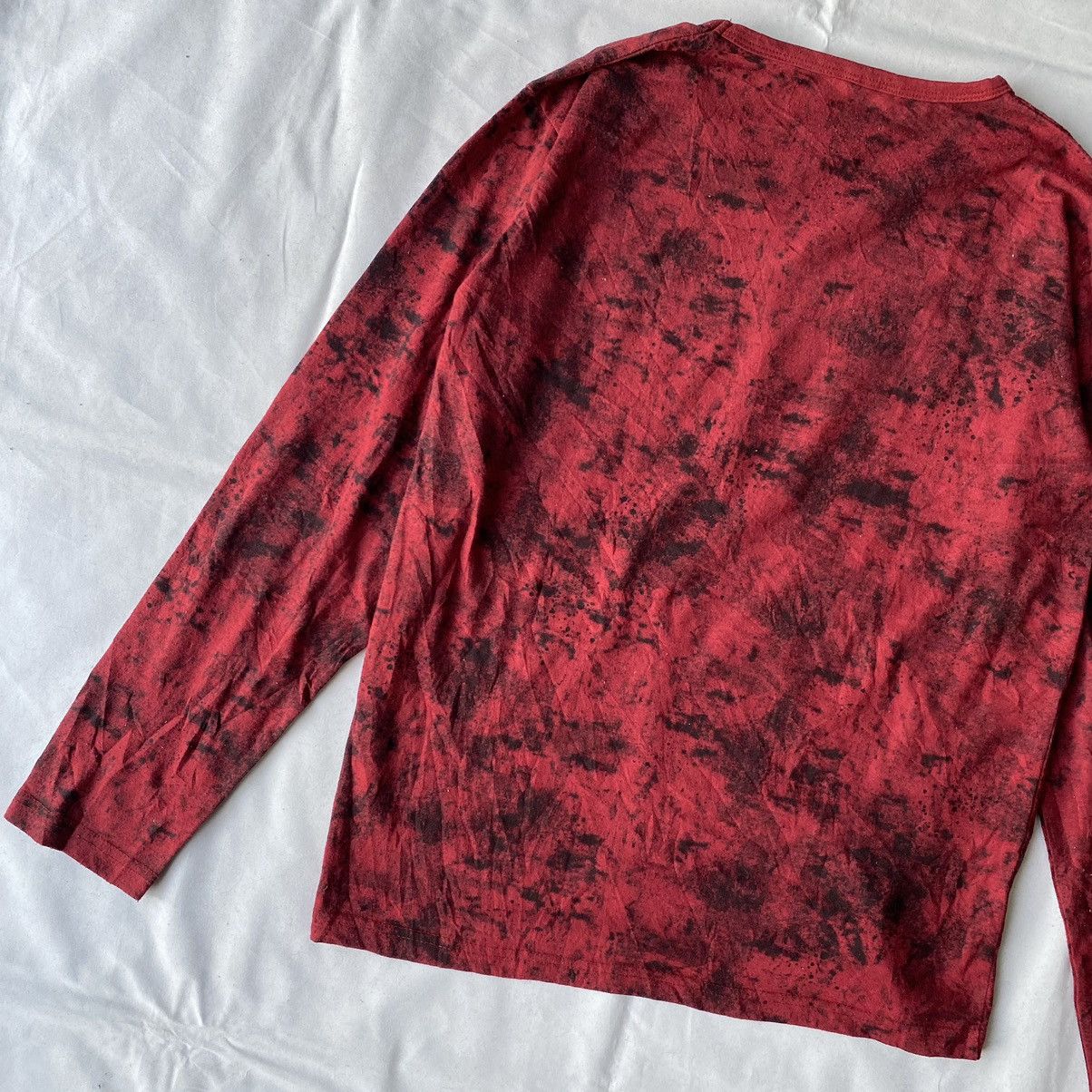 If Six Was Nine × Japanese Brand × Le Grande Bleu (L.G.B.) Bloody Tie Dye Assertion Diamond VNeck by Wild Life Tees Size US L / EU 52-54 / 3 - 9 Thumbnail