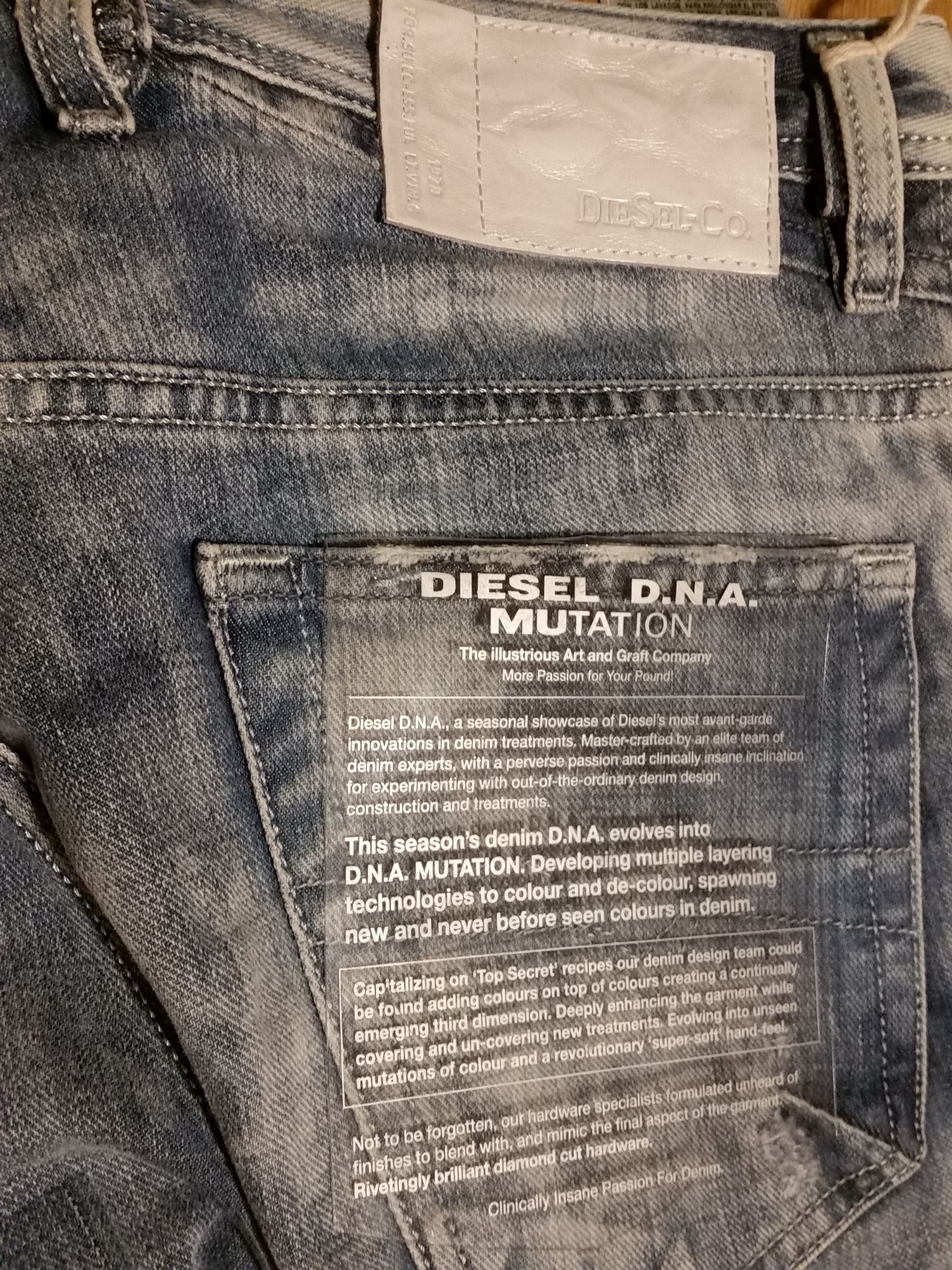 Diesel × Vintage rare DIESEL DNA Mutation SHIONER W30 L32 slim skinny W29 L34 Size US 30 / EU 46 - 6 Thumbnail