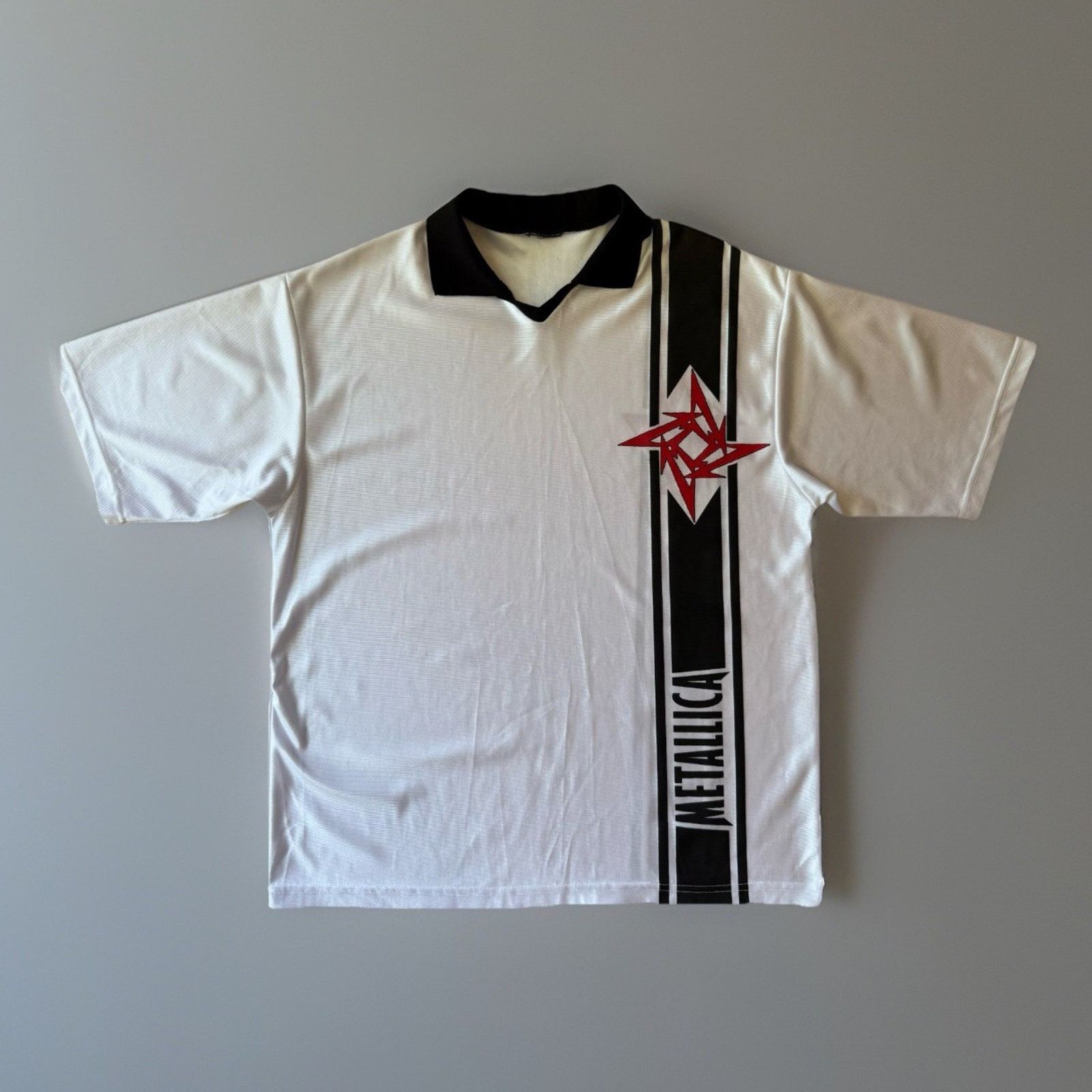 Giant Vintage Metallica Soccer Jersey White 90s Giant Rock Music Size US XL / EU 56 / 4 - 1 Thumbnail