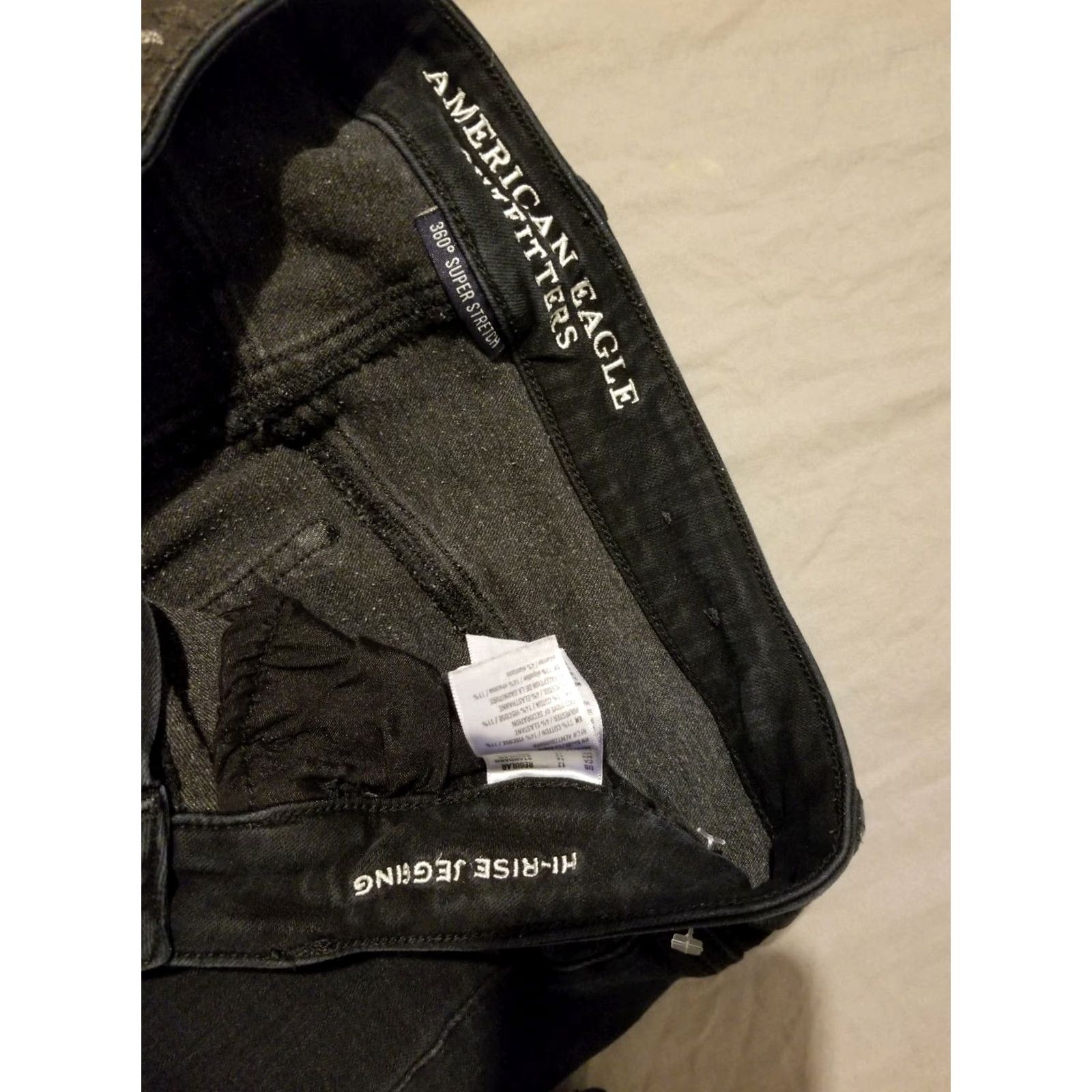 American Eagle Outfitters VINTAGE? No. American Eagle Outfitters Jeans - Womens Skinny Denim Black 12 Regular - Jeans, Pants, Jegging Size 34" / US 12 / IT 48 - 4 Thumbnail