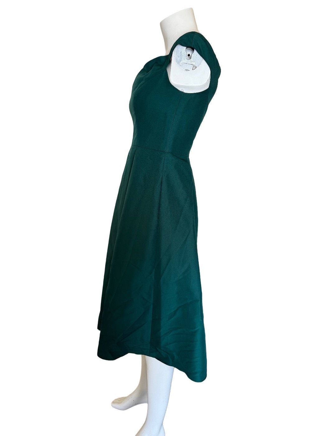 Jenny Packham Jenny Peckham NWT Bardot satin hunter emerald green brides Size S / US 4 / IT 40 - 3 Thumbnail
