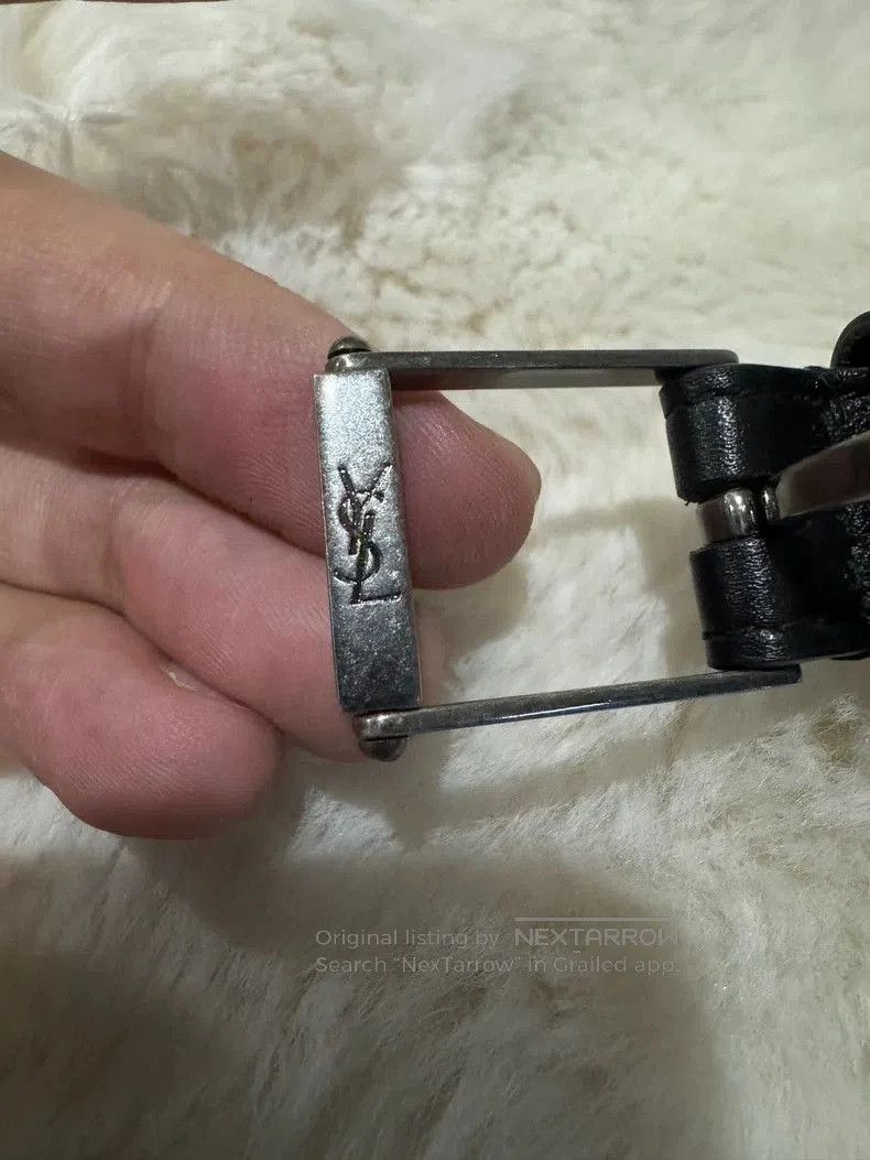 Saint Laurent Paris YSL Saint Laurent Logo Black Belt . Size ONE SIZE - 3 Thumbnail
