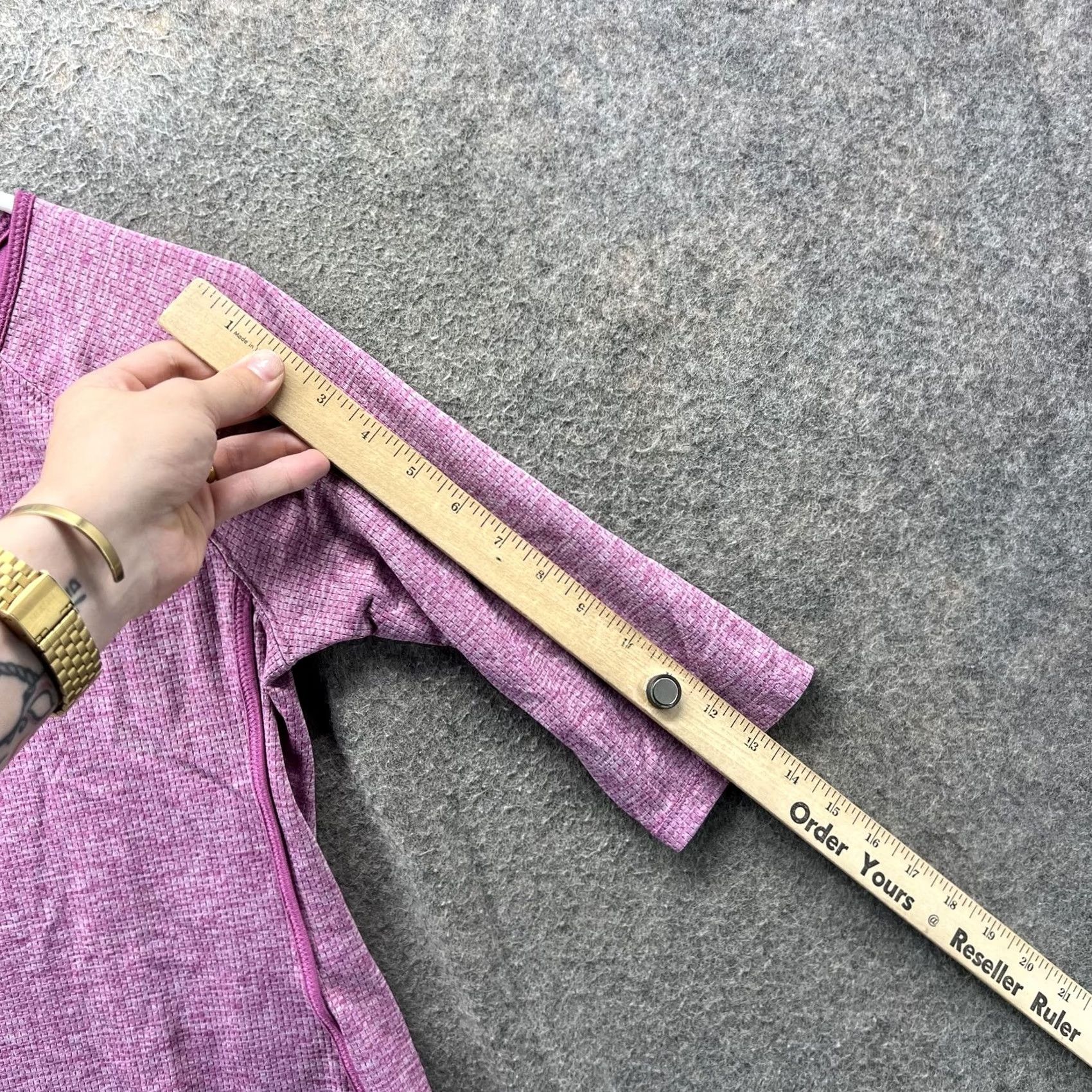 Vintage Reel Legends Shirt Womens M Pink Purple 3/4 Sleeve Performance Athletic Top Size M / US 6-8 / IT 42-44 - 3 Thumbnail