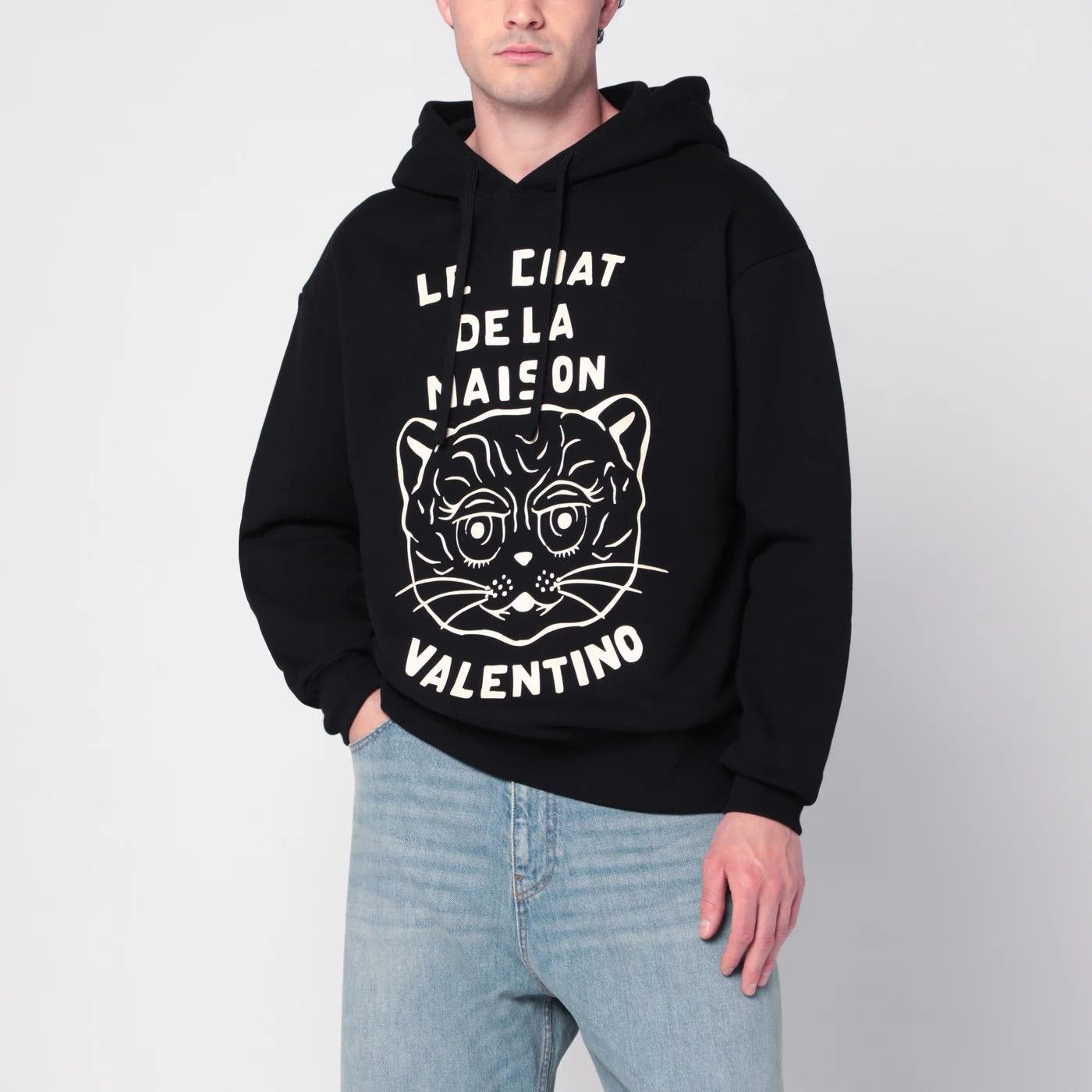 Valentino o1d2blof0326 Le Chat De La Maison Patch Sweatshirt in Black Size US S / EU 44-46 / 1 - 1 Thumbnail