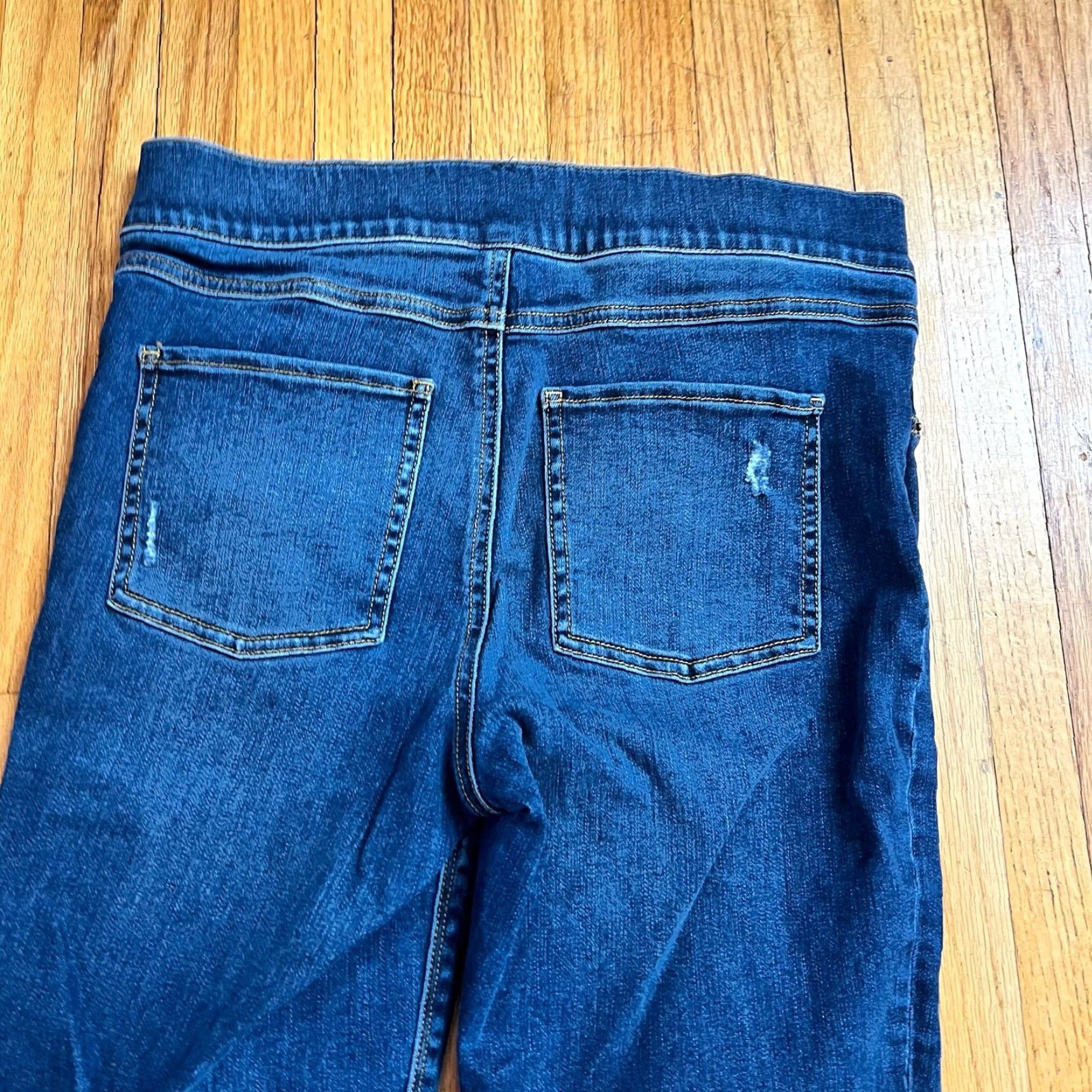 Spanx SPANX Jeans Womens Medium Ankle Skinny Distressed Blue pull on Jeggings #20203R Size 32" / US 10 / IT 46 - 4 Thumbnail