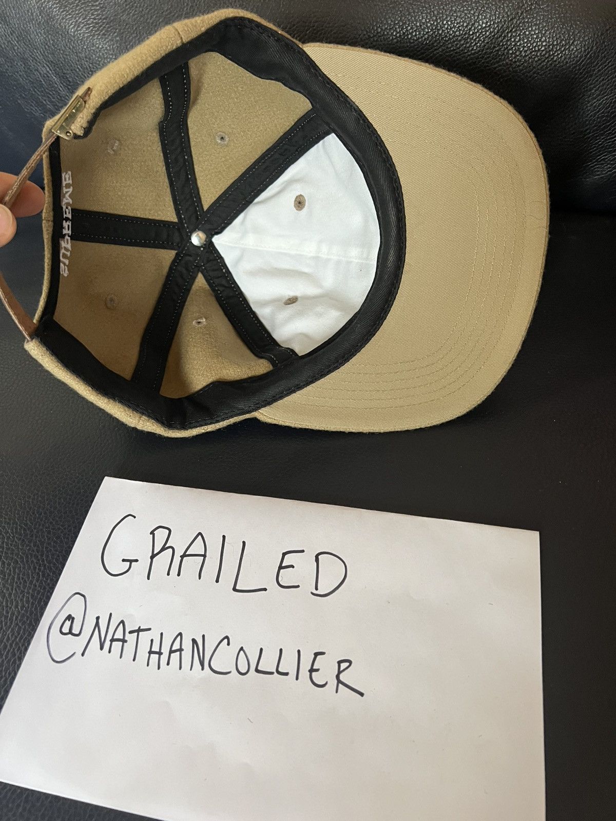 Supreme Supreme Tan Wool S Logo 6 Panel Hat Size ONE SIZE - 3 Thumbnail