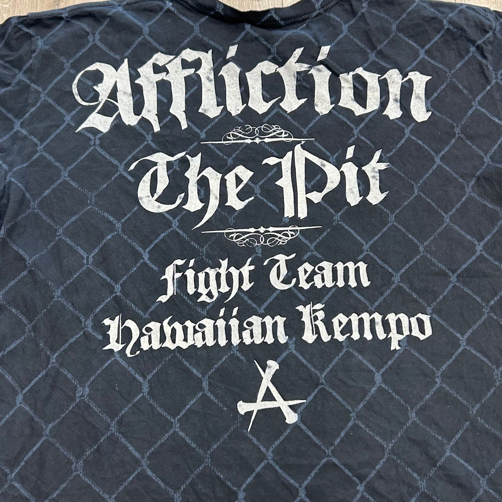 Affliction Y2K Affliction The Pit Skeleton Fence AOP Black Tee T Shirt Size US XL / EU 56 / 4 - 6 Thumbnail