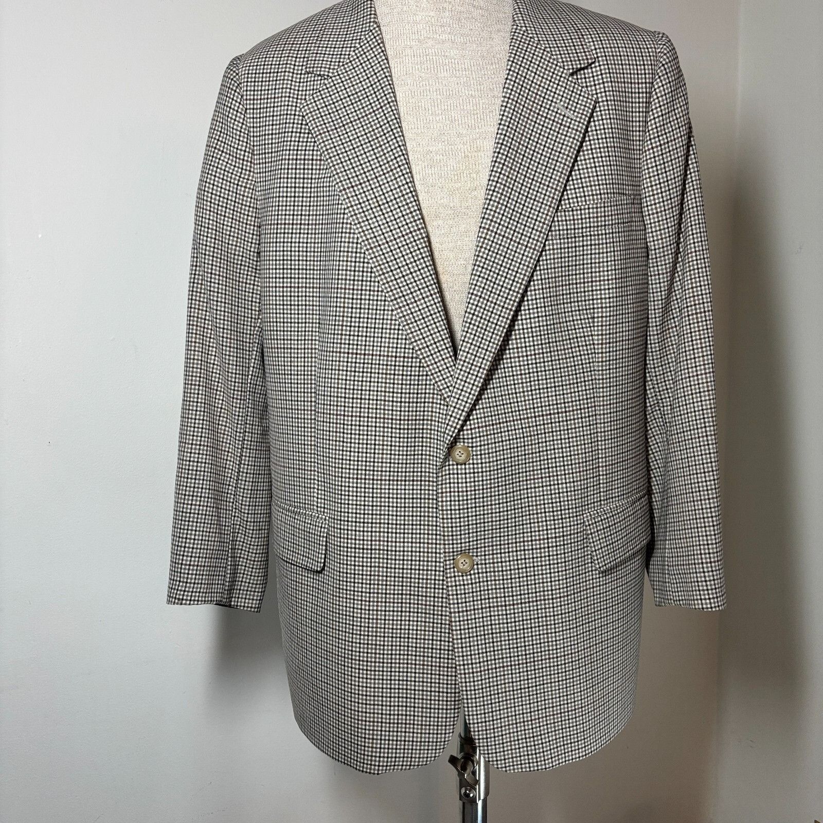 Brooks Brothers Vintage Brooks Brothers Wool Blazer Plaid Check Made in USA Size 46R - 1 Thumbnail