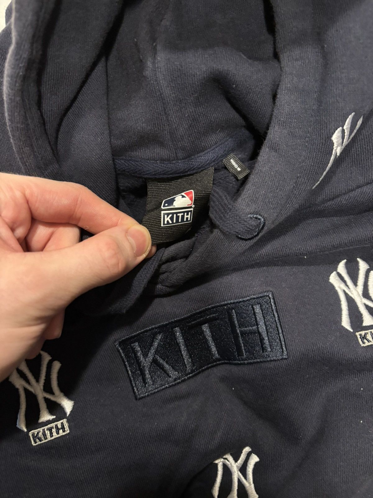 Kith Kith x MLB New York Yankees Monogram Faded Navy Hoodie Size US XL / EU 56 / 4 - 6 Thumbnail