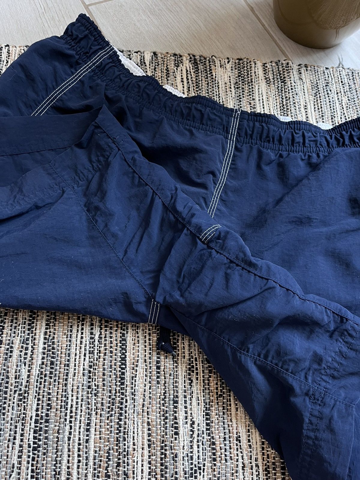 Nike × Vintage Vintage Nike Shorts sportswear blue white size L Size US 34 / EU 50 - 11 Thumbnail