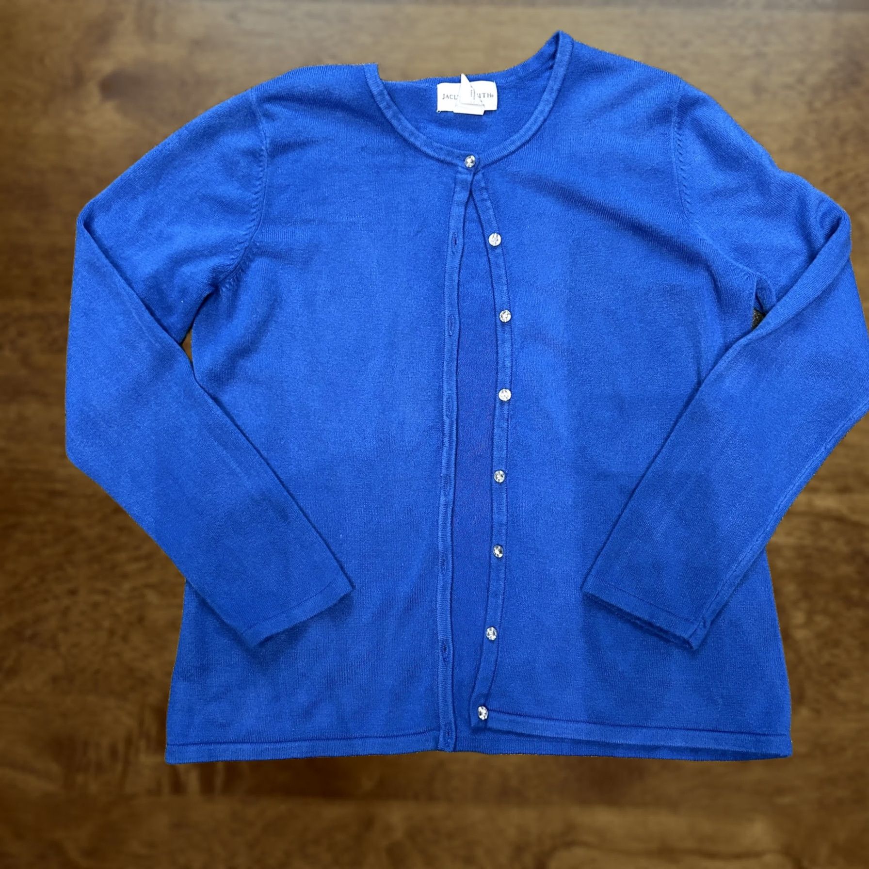 Vintage VINTAGE Jaclyn Smith Cardigan Sweater Womens Small Blue Knit Button Front Size S / US 4 / IT 40 - 1 Thumbnail