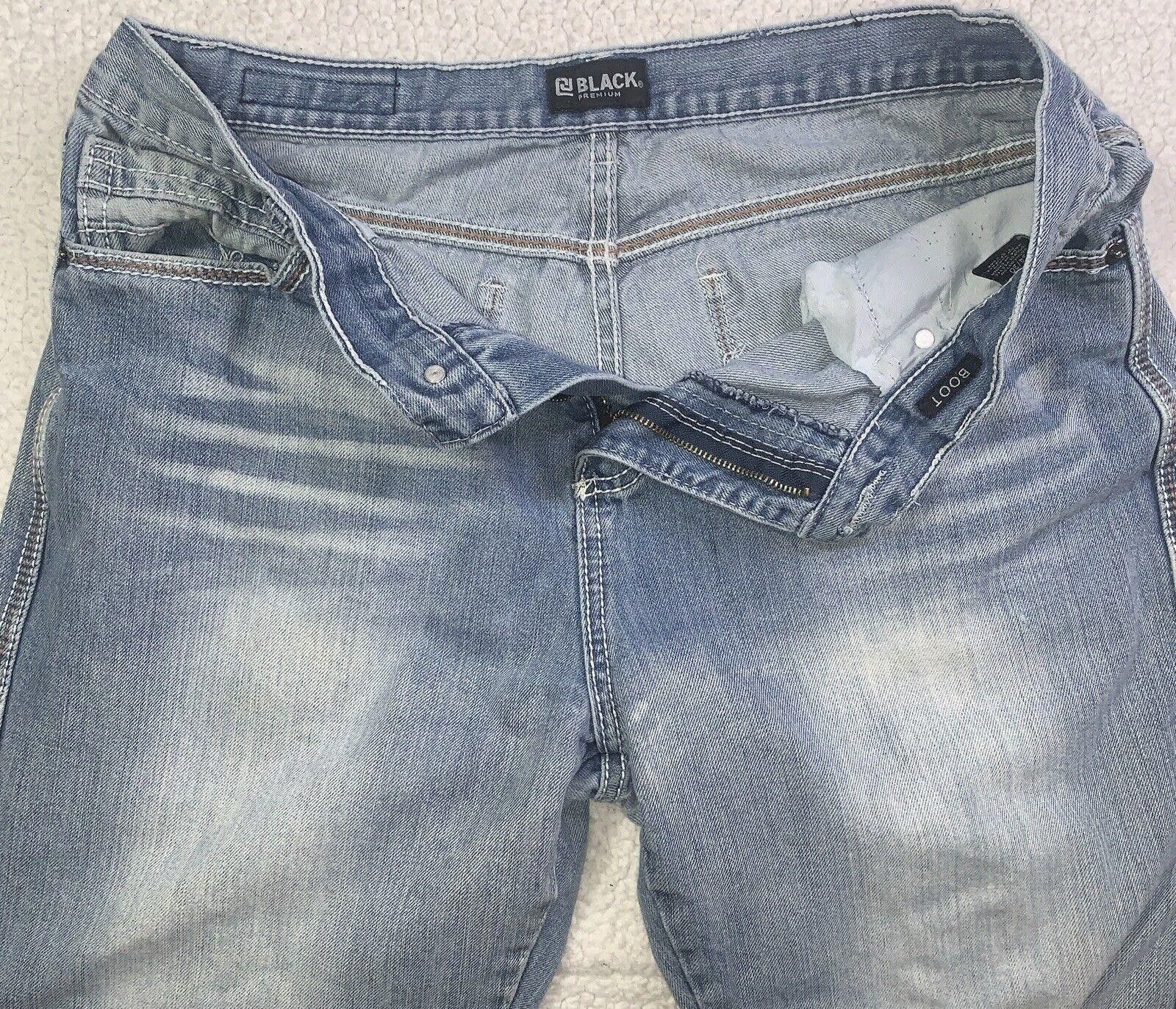 Other Black Premium Jeans Blue Men's Size 34/30 Boot Size US 34 / EU 50 - 4 Thumbnail