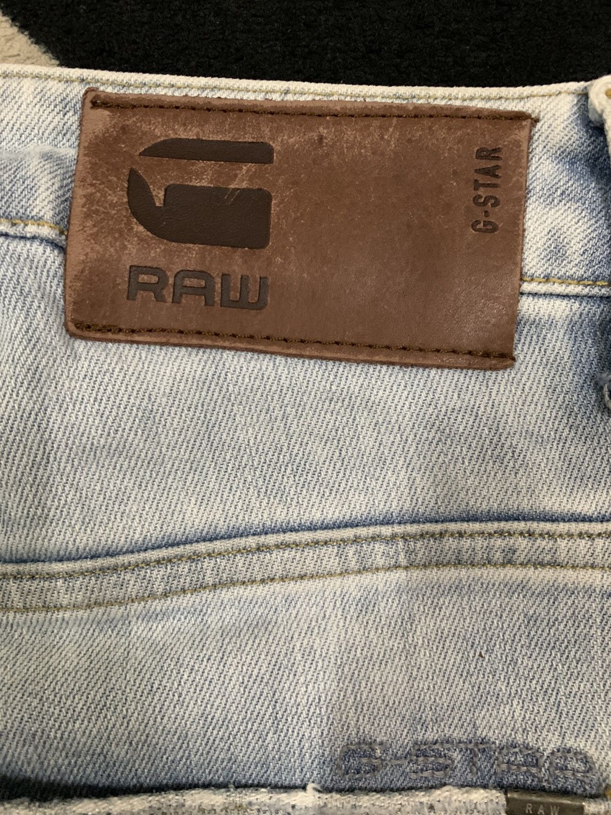 G-Star Vintage G-Star Raw Blue Washed Distressed Grunge Jeans Size US 31 - 13 Thumbnail