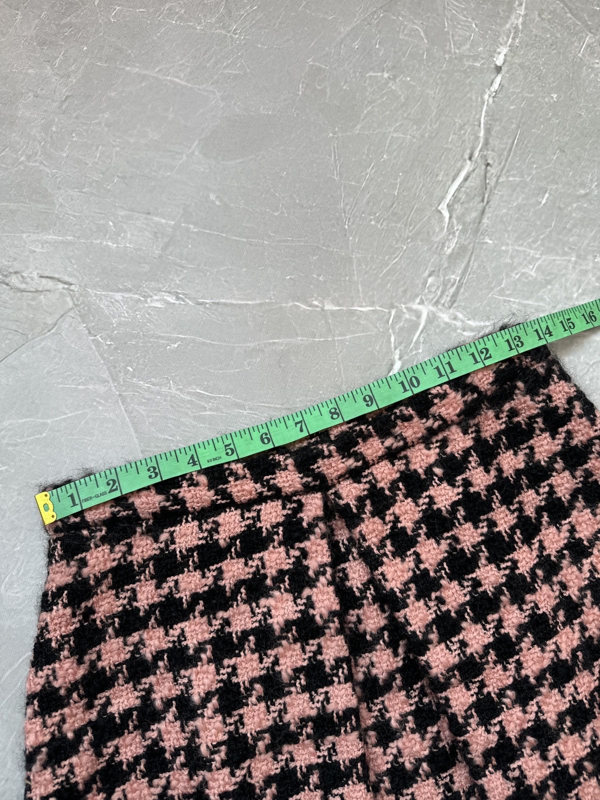 Moschino Moschino Cheap and Chic Houndstooth High Waist Wool Skirt Size 28" / US 6 / IT 42 - 17 Thumbnail