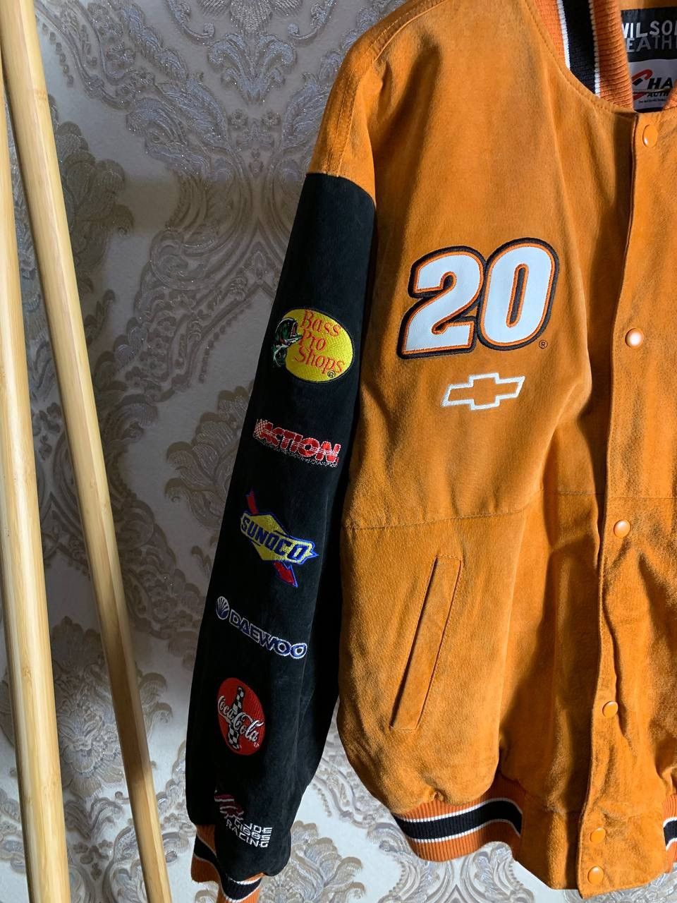 Vintage × Wilsons Leather VERY RARE WILSONS LEATHER BOMBER RACING THE HOME DEPOT Y2K Size US XL / EU 56 / 4 - 5 Thumbnail