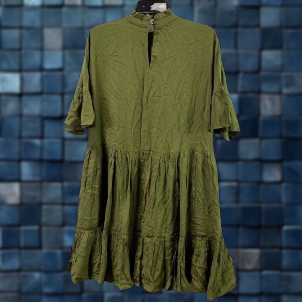 Scotch & Soda NEW NWT Women’s Scotch&Soda Olive Viscose Ruffle Tiered Everyday Dress Size 38 Size XS / US 0-2 / IT 36-38 - 1 Thumbnail